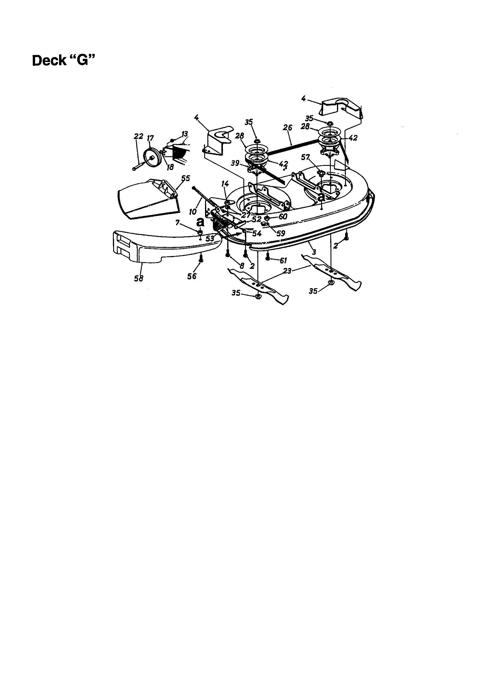 MTD 13AM675G062 deck "g" diagram