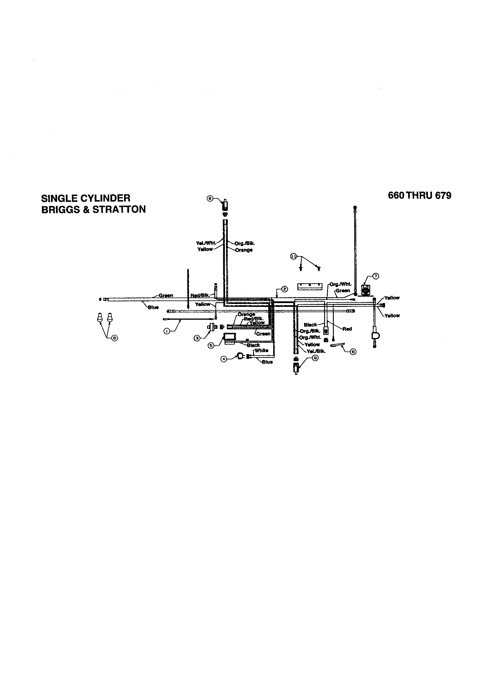MTD 671 wiring for single cylinder diagram