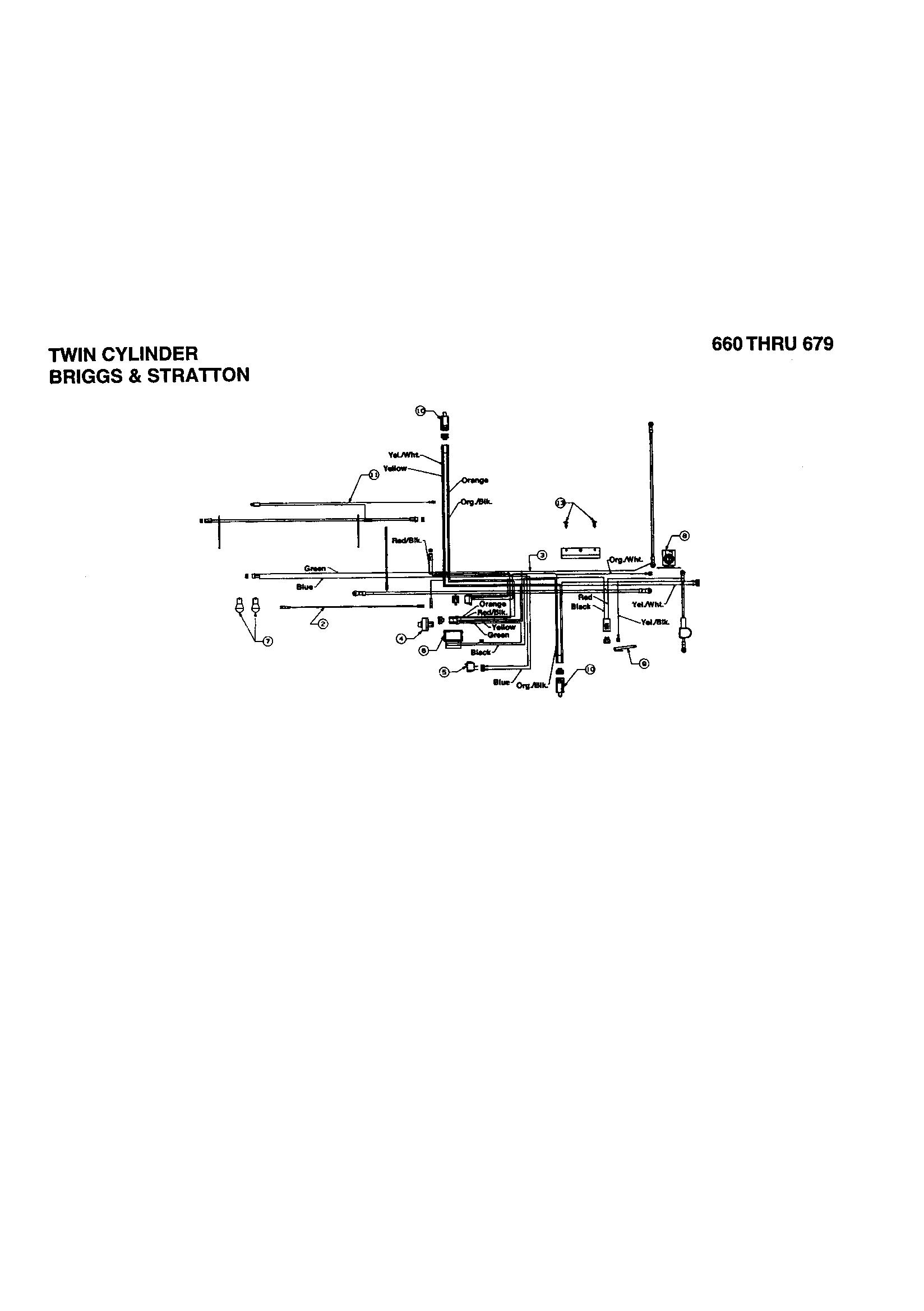MTD 673 twin cylinder -wiring diagram