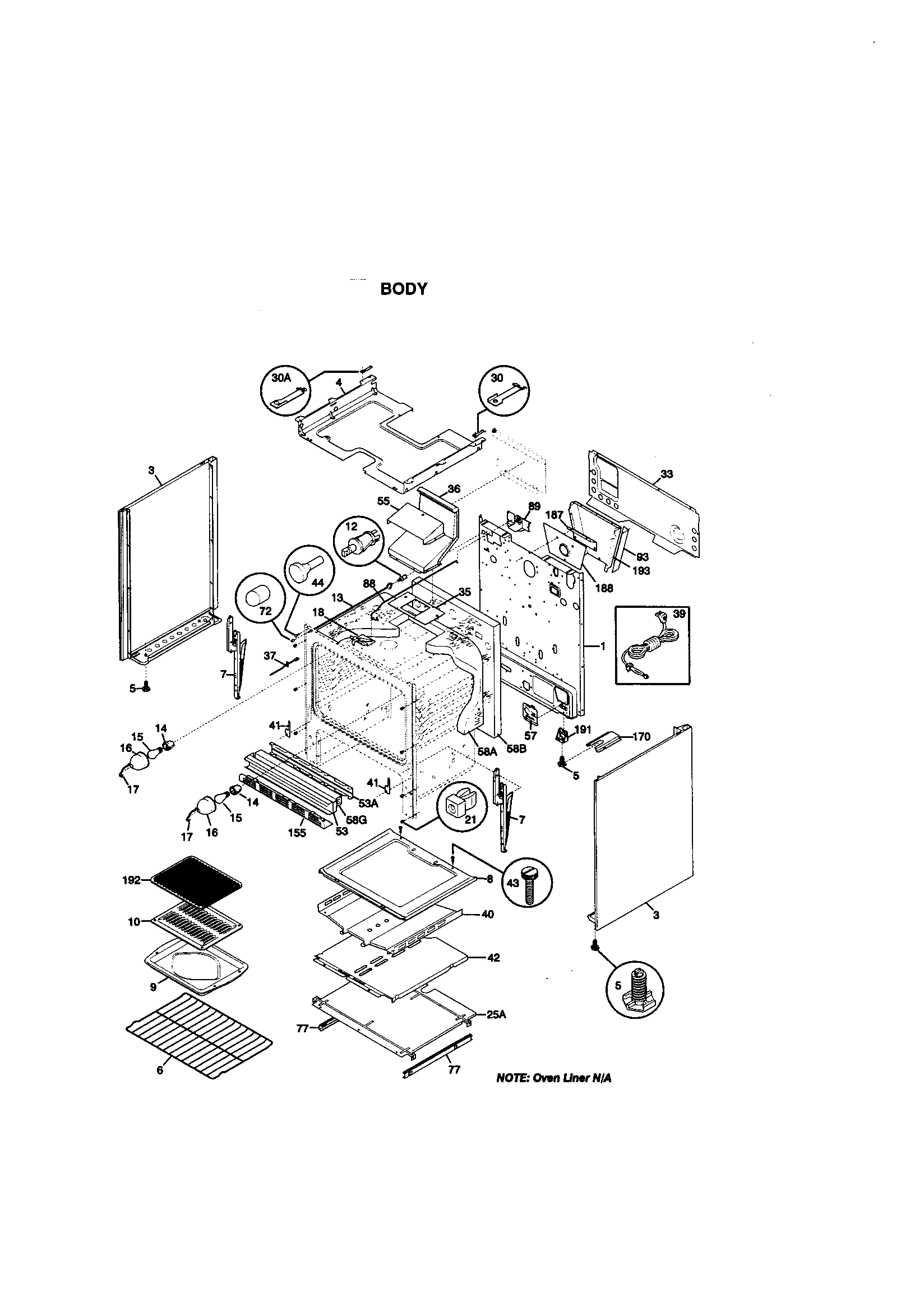 Kenmore 79075904990 body diagram