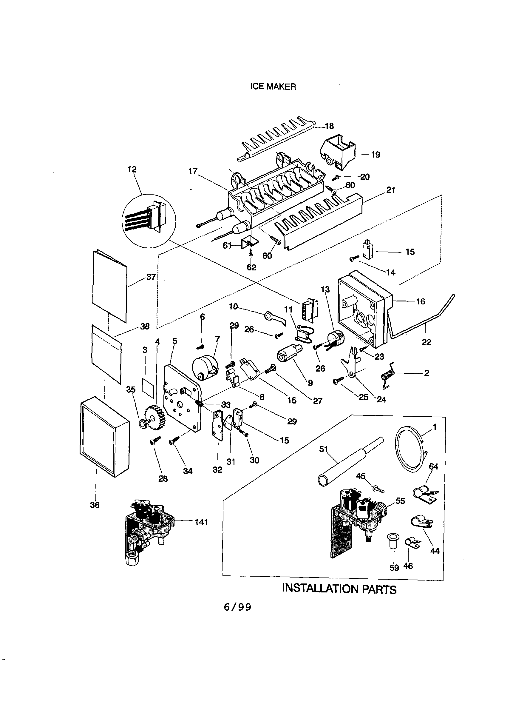 Kenmore 25358672893 ice maker diagram