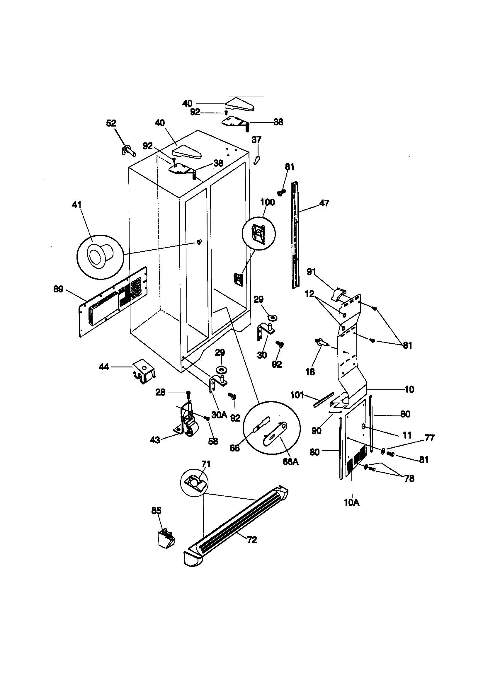 Kenmore 25358677894 cabinet diagram