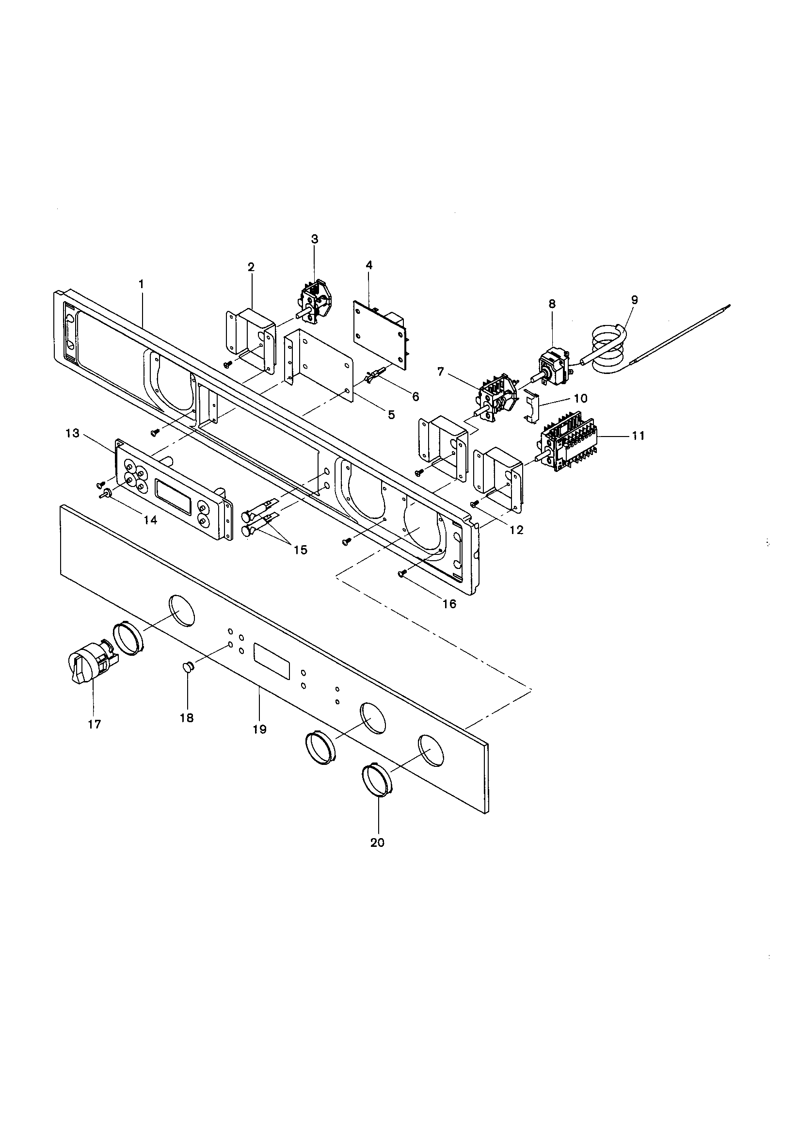 Bosch HBL536 fascia panel diagram