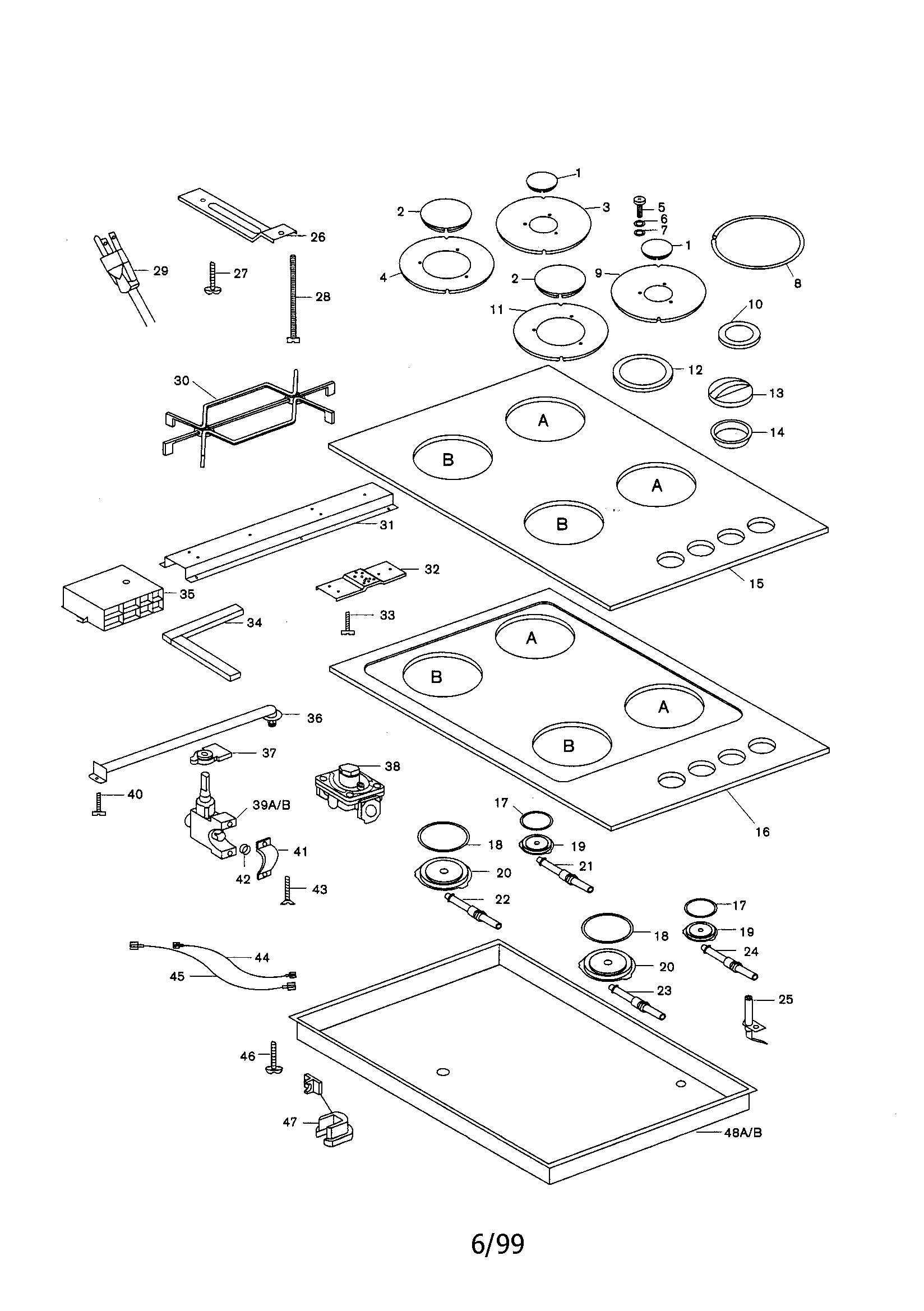 Bosch NHT716 replacement parts diagram
