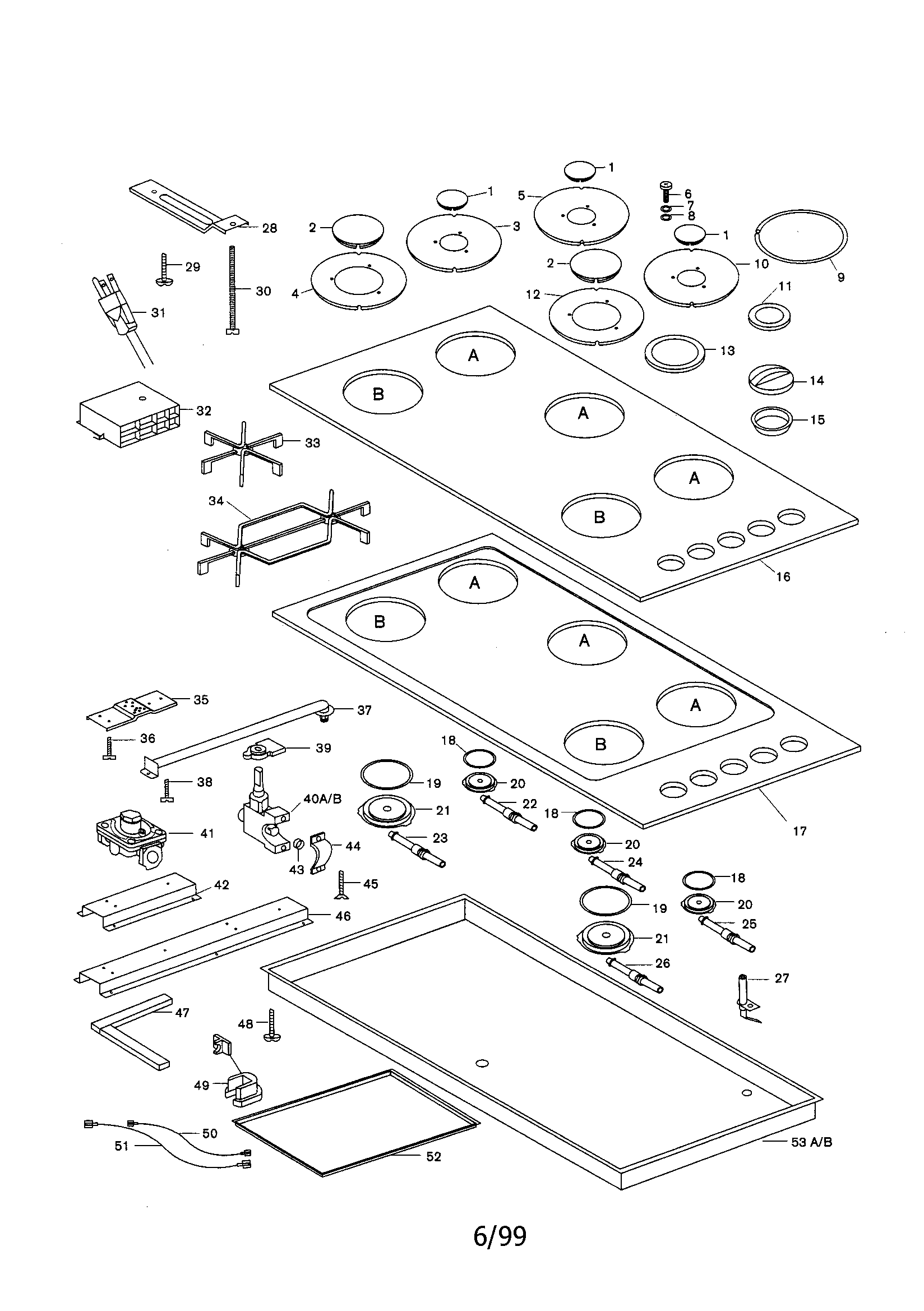 Bosch NHT915 replacement parts diagram