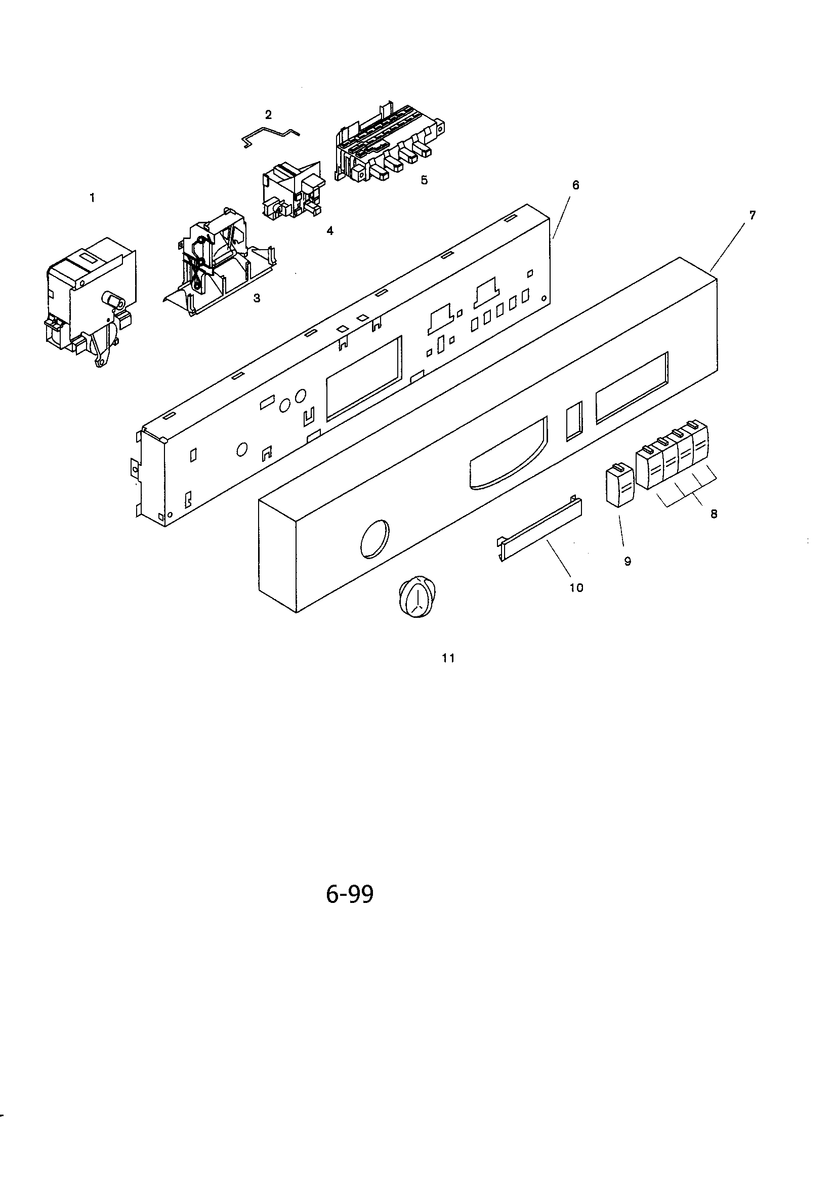 Bosch SHU4022UC/06 fascia panel diagram