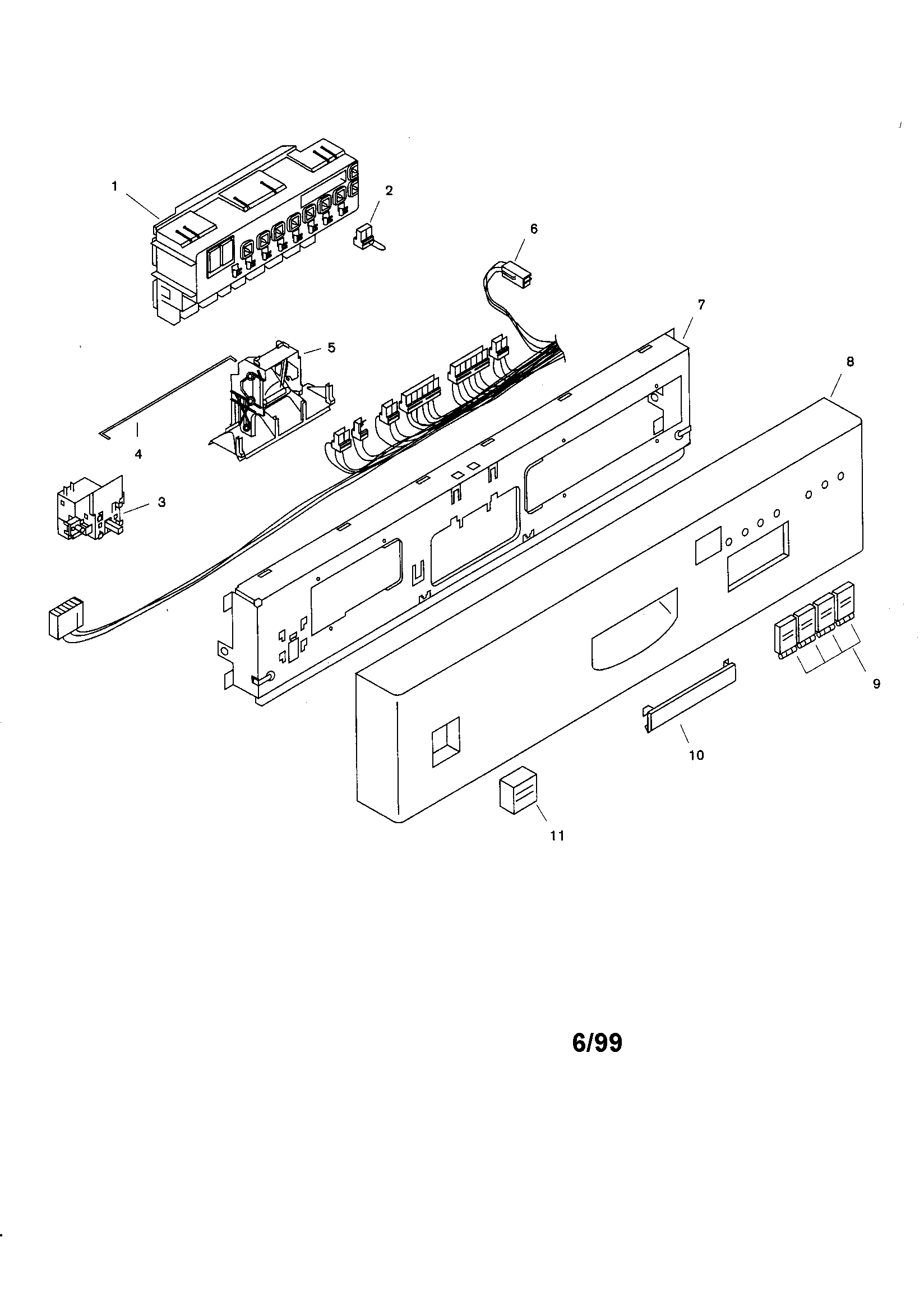 Bosch SHU4312 fascia panel diagram