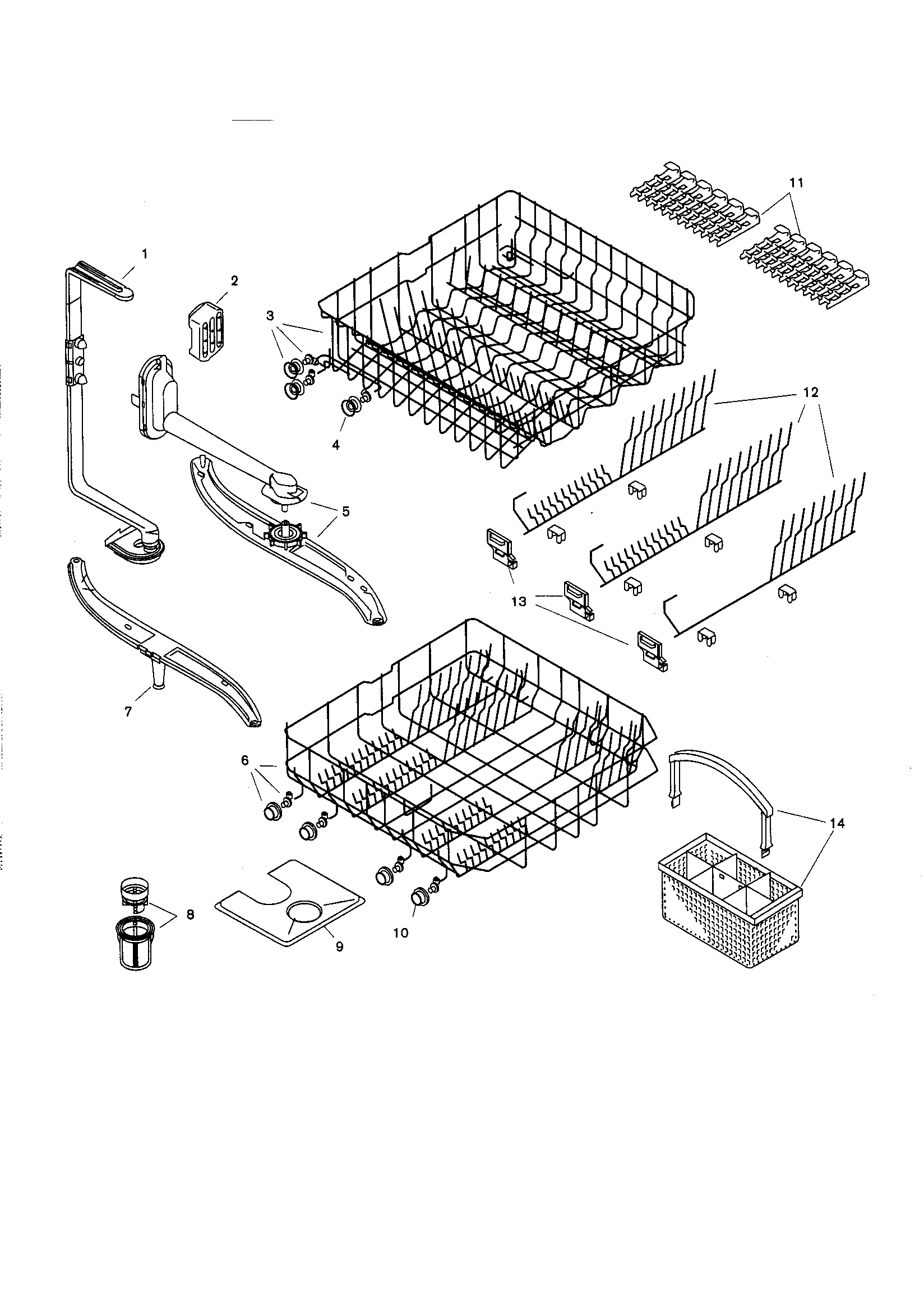 Bosch SHU4312 racks diagram