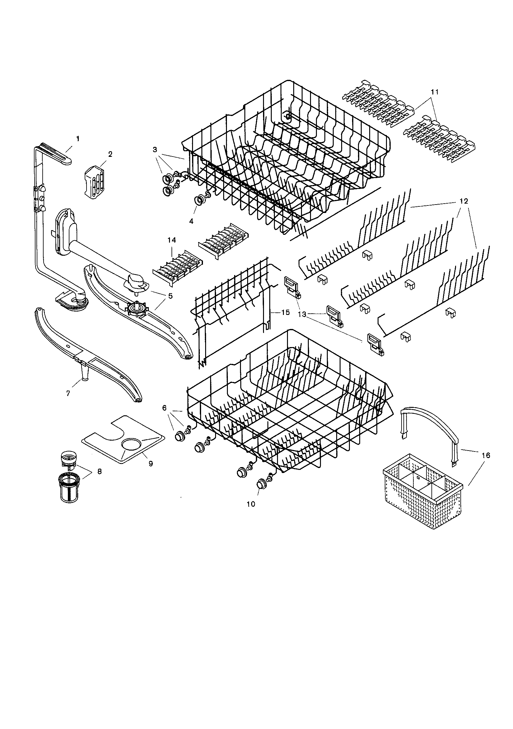 Bosch SHU5316 racks diagram