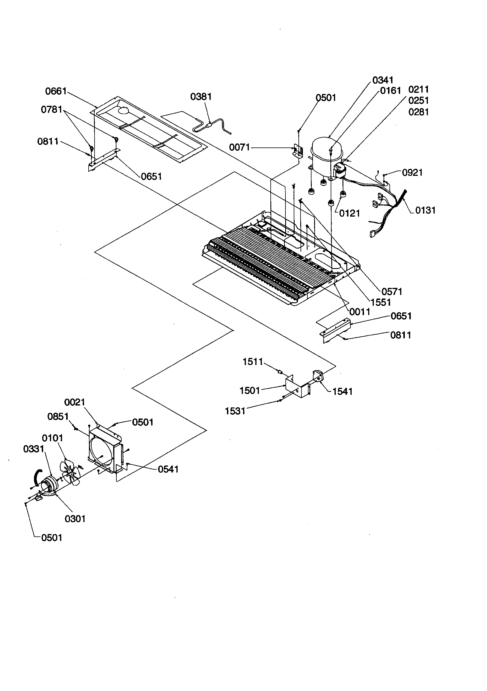 Amana SCD23VW-P1315303WW machine compartment/muffler diagram