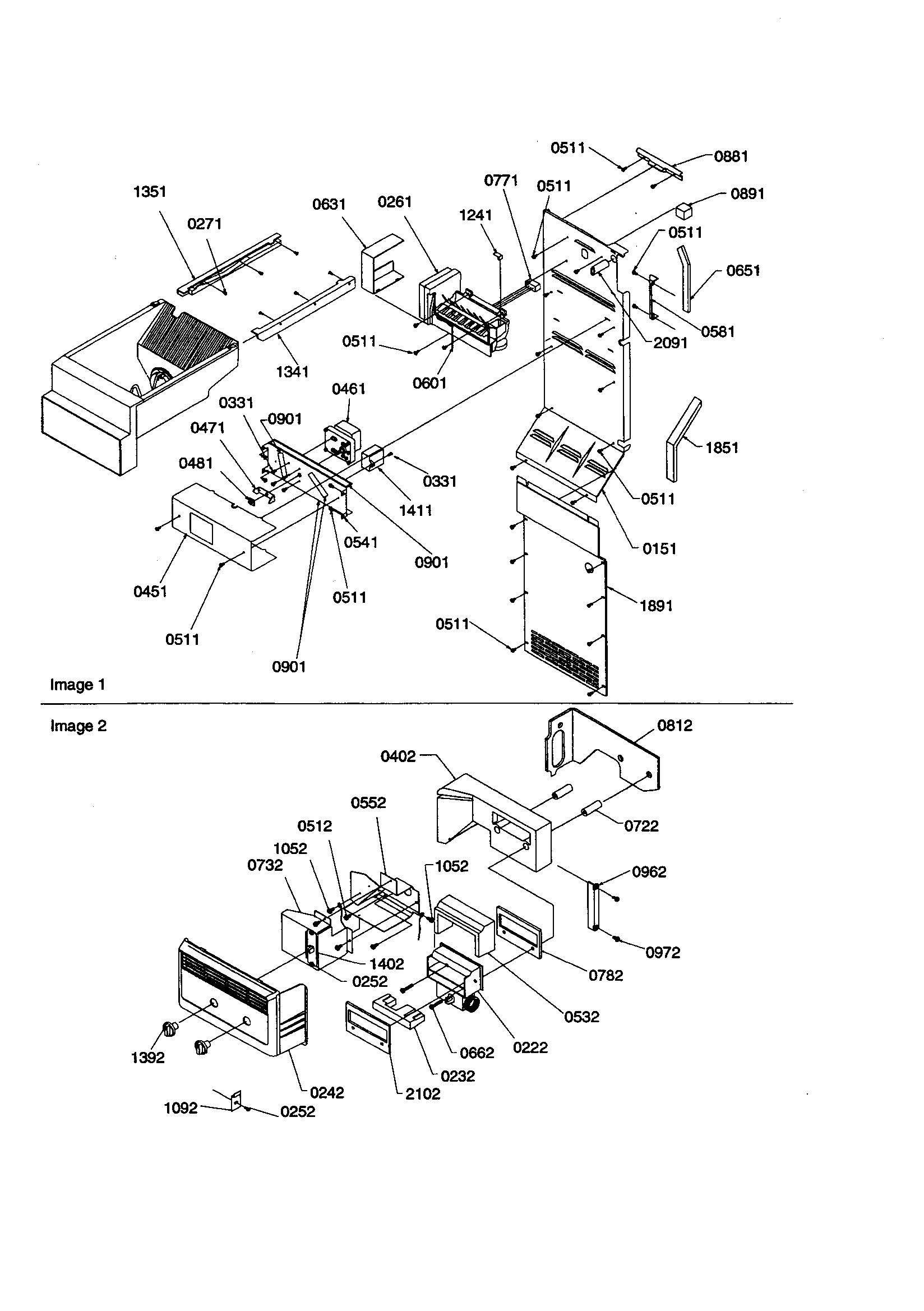 Amana SCD23VW-P1315303WW ice maker/control diagram