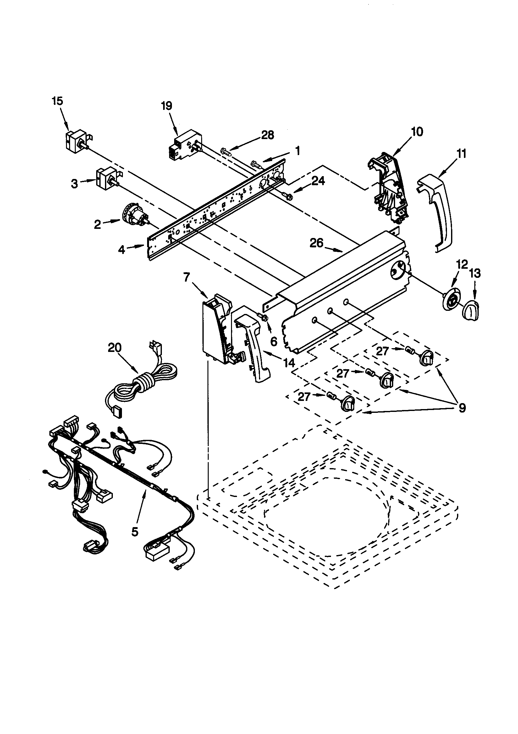 Kenmore 11020722990 control panel diagram