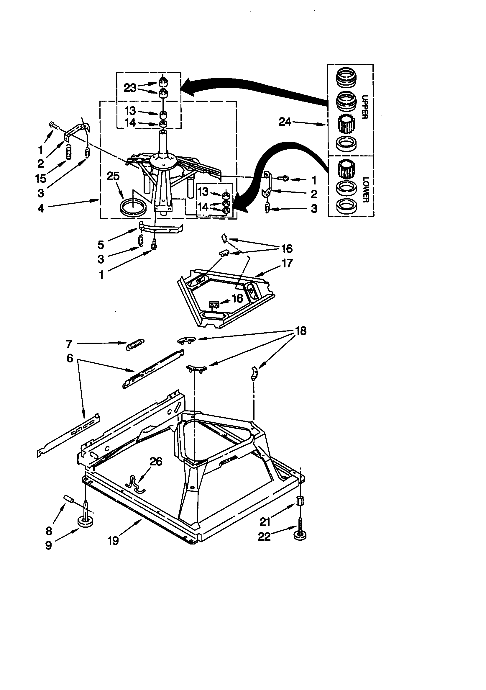Kenmore 11020722990 machine base diagram