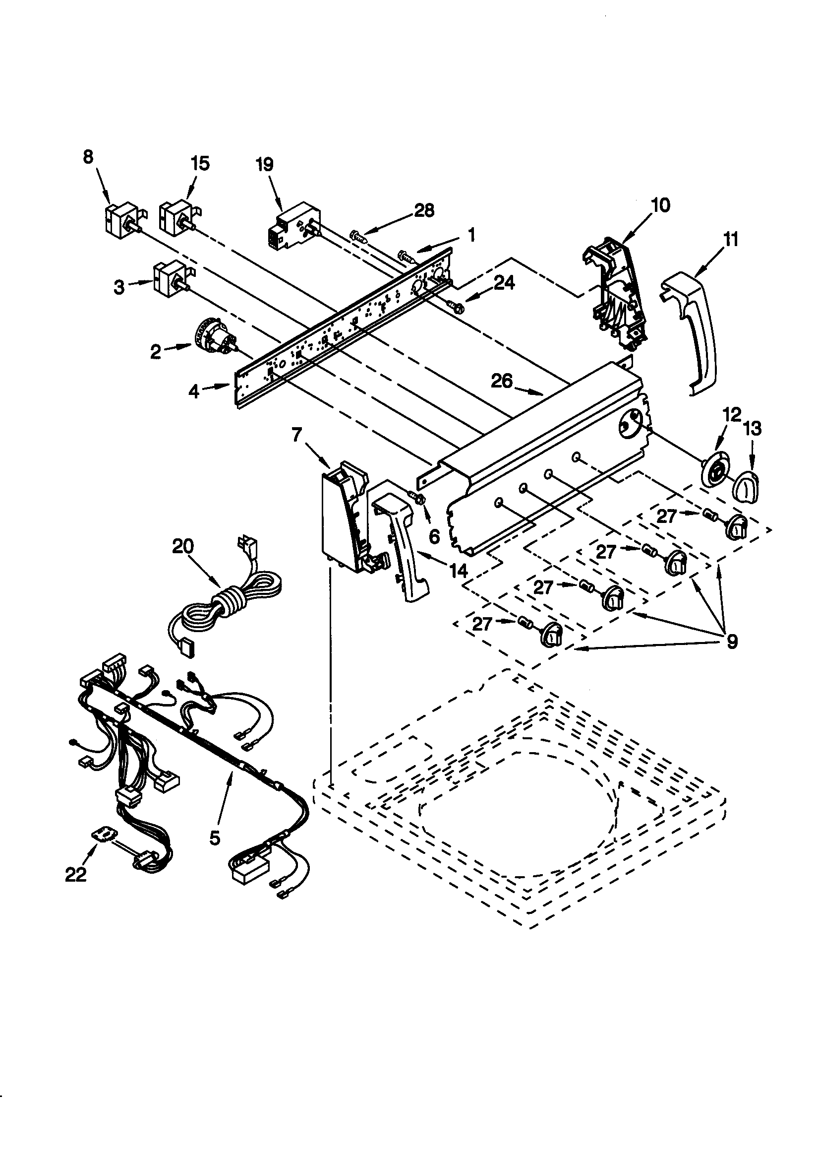 Kenmore 11020842990 control panel diagram