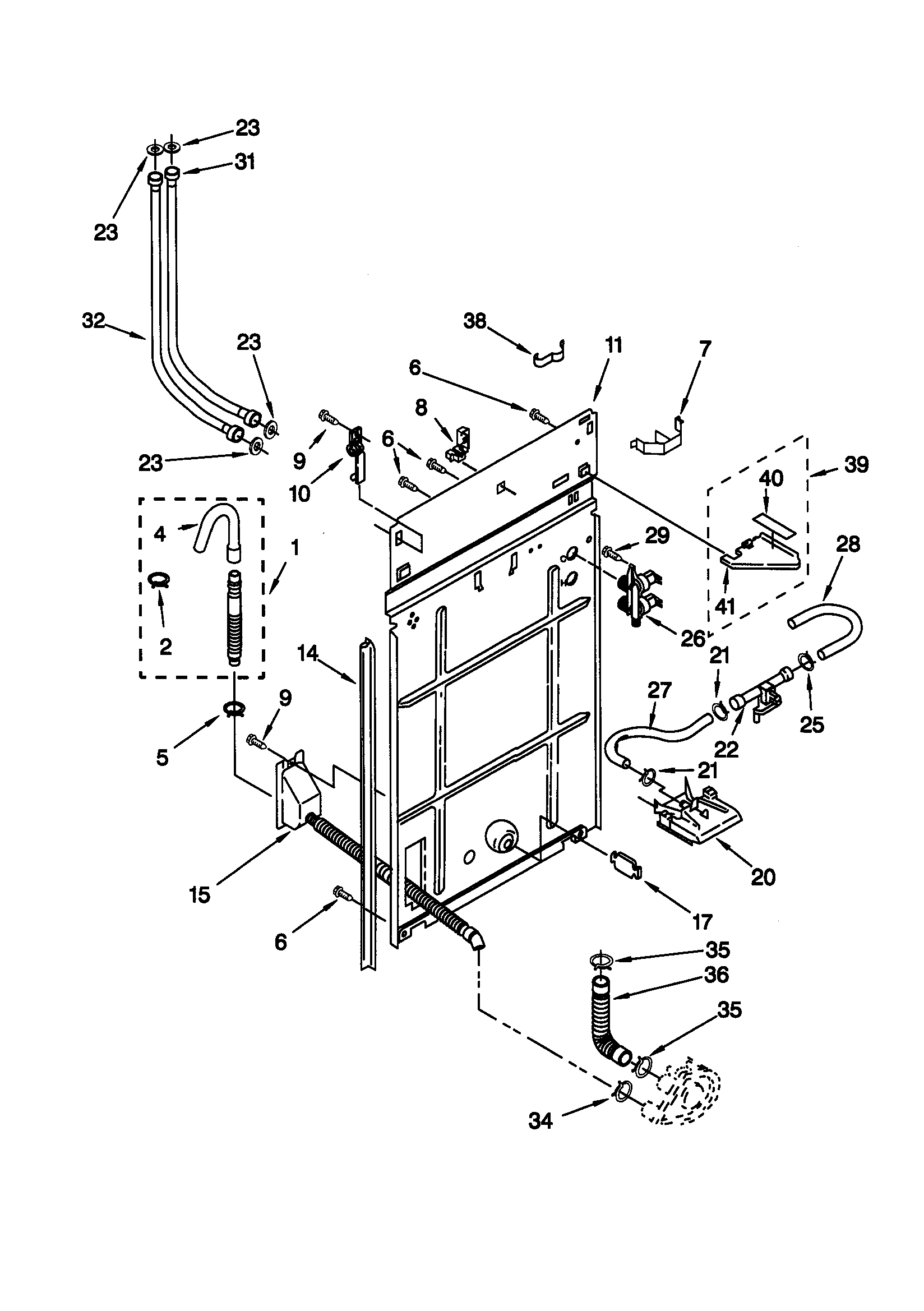 Kenmore 11020842990 rear panel diagram