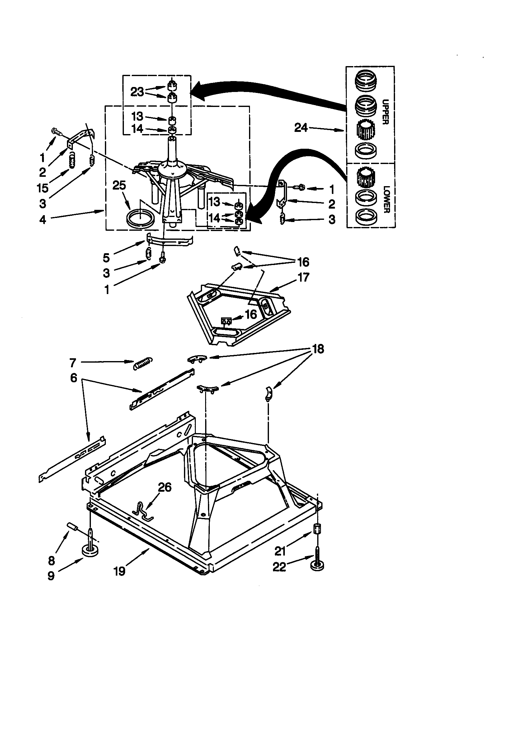 Kenmore 11020842990 machine base diagram