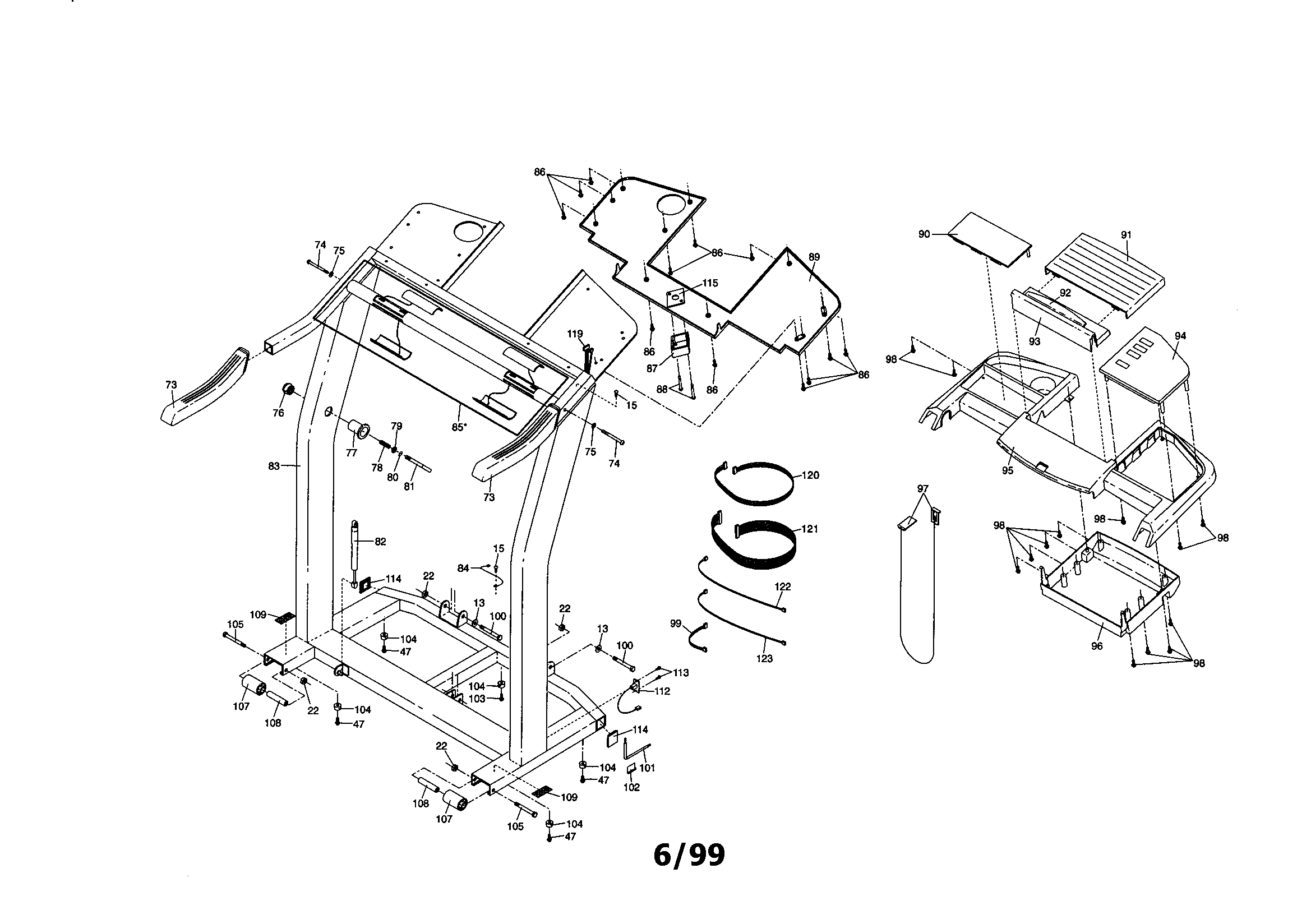 HealthRider HRTL19980 console diagram