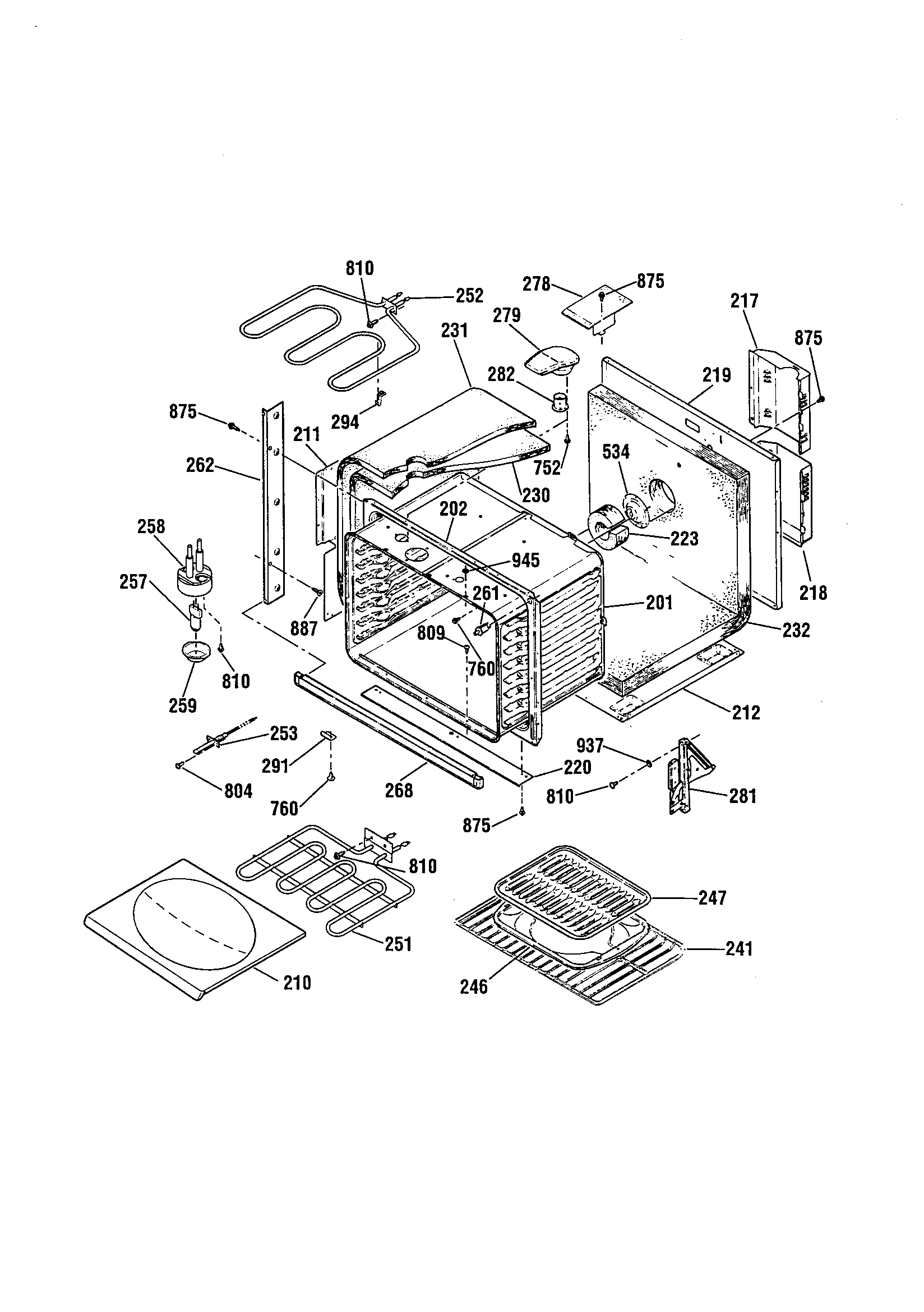 Kenmore Elite 91149003990 body section diagram