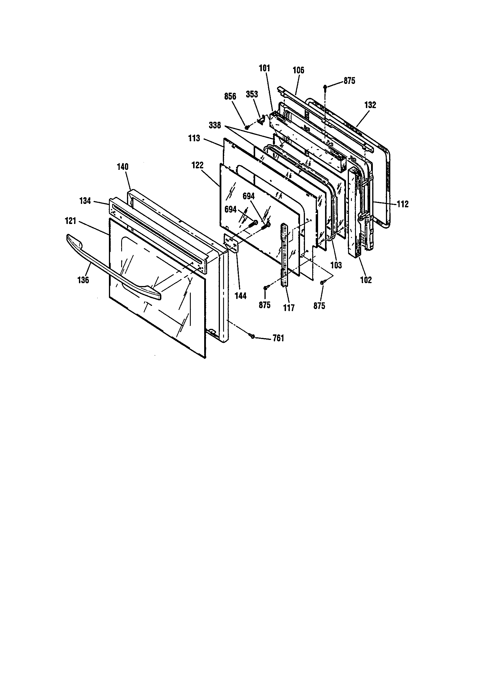 Kenmore 91147489991 door diagram