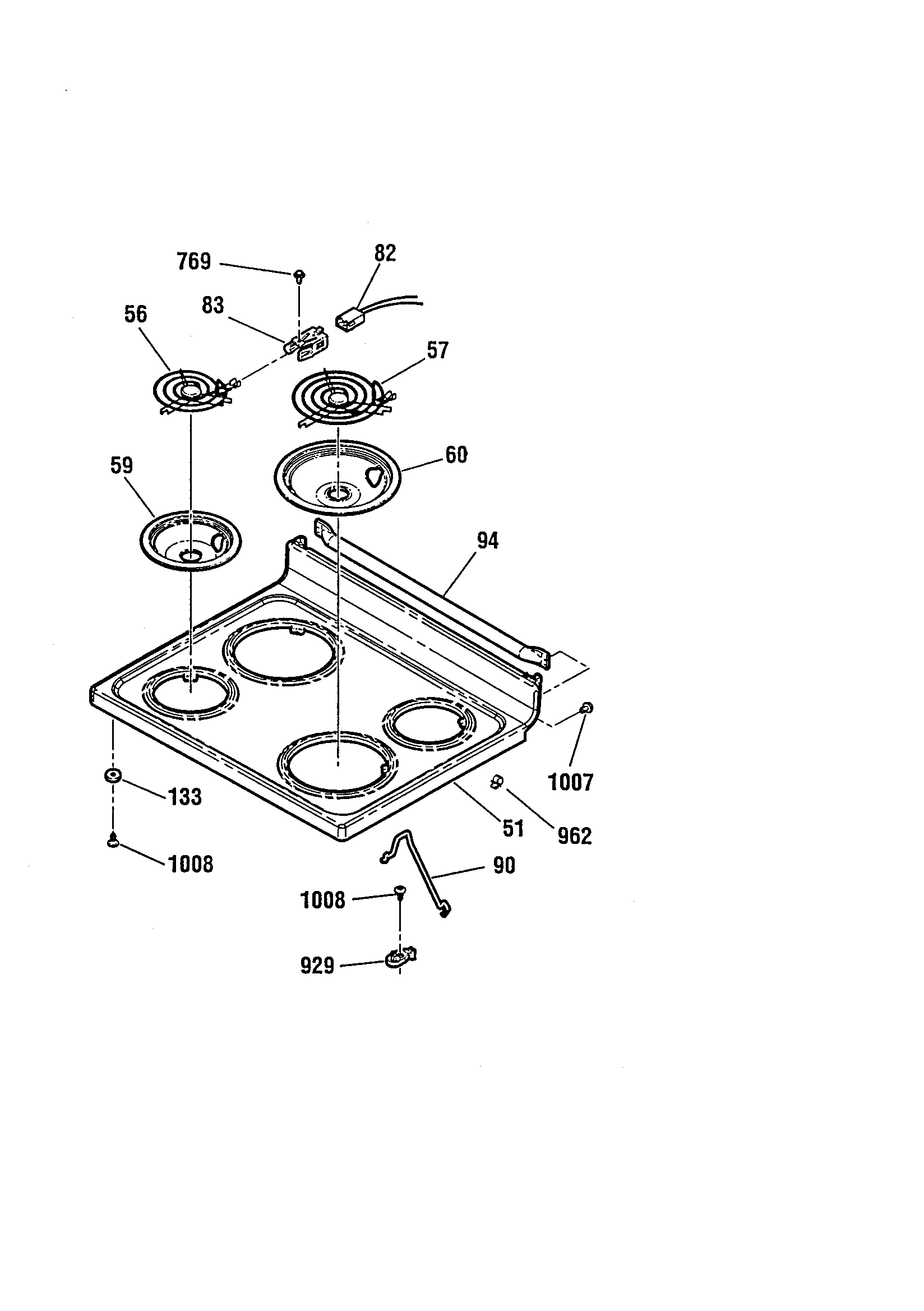 Kenmore 91192408990 maintop diagram