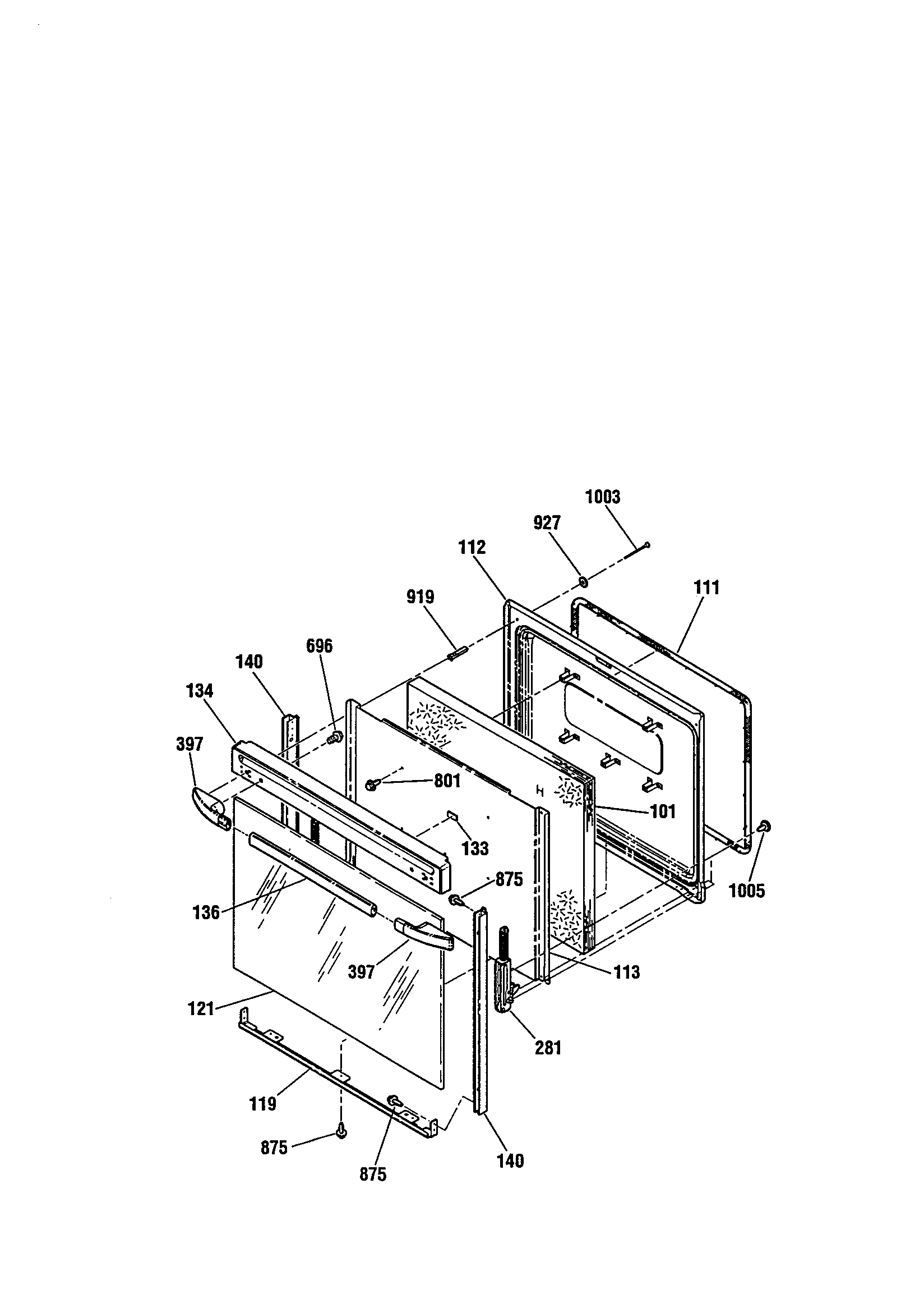 Kenmore 91193401990 door diagram