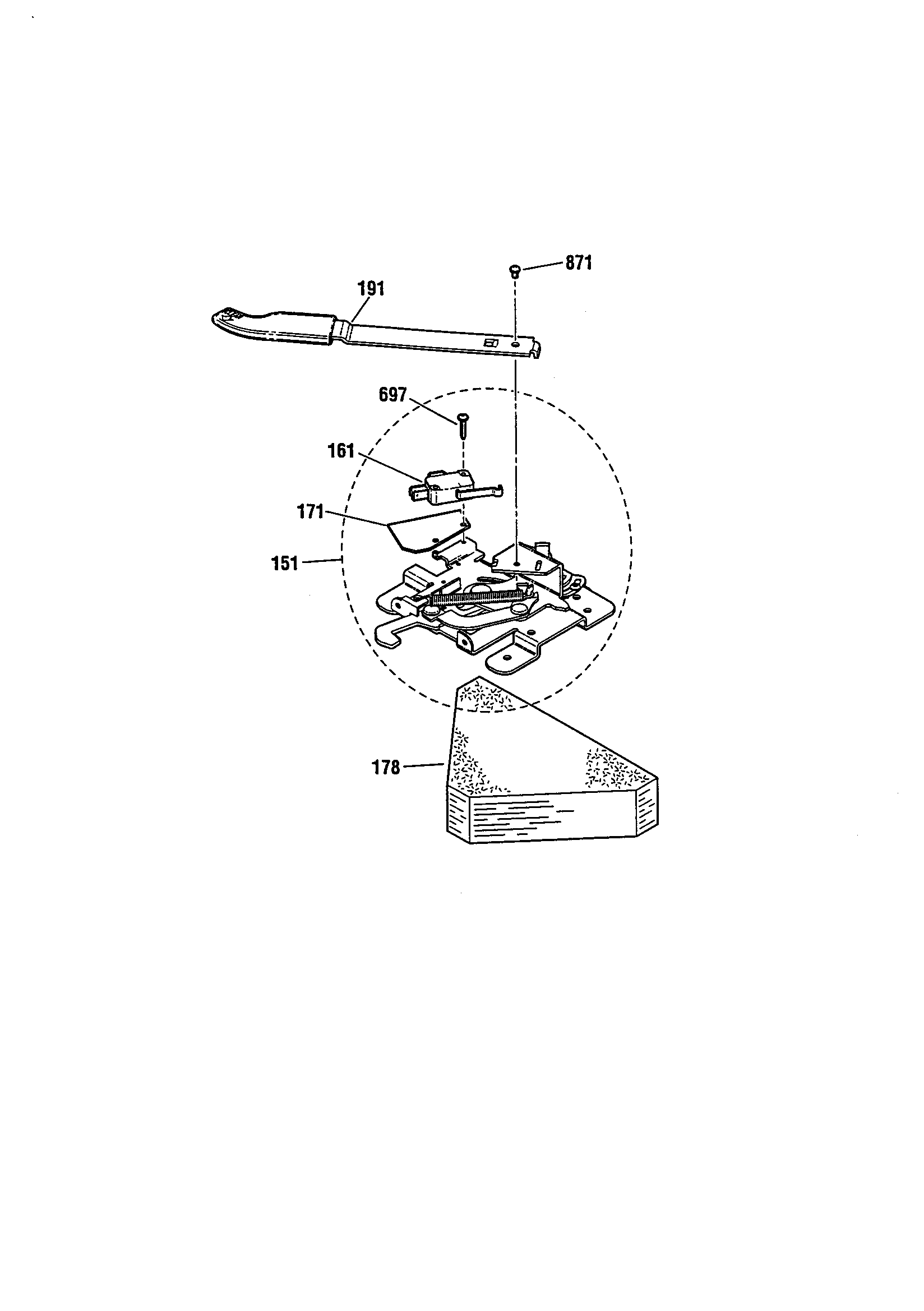 Kenmore 91193581990 door lock diagram