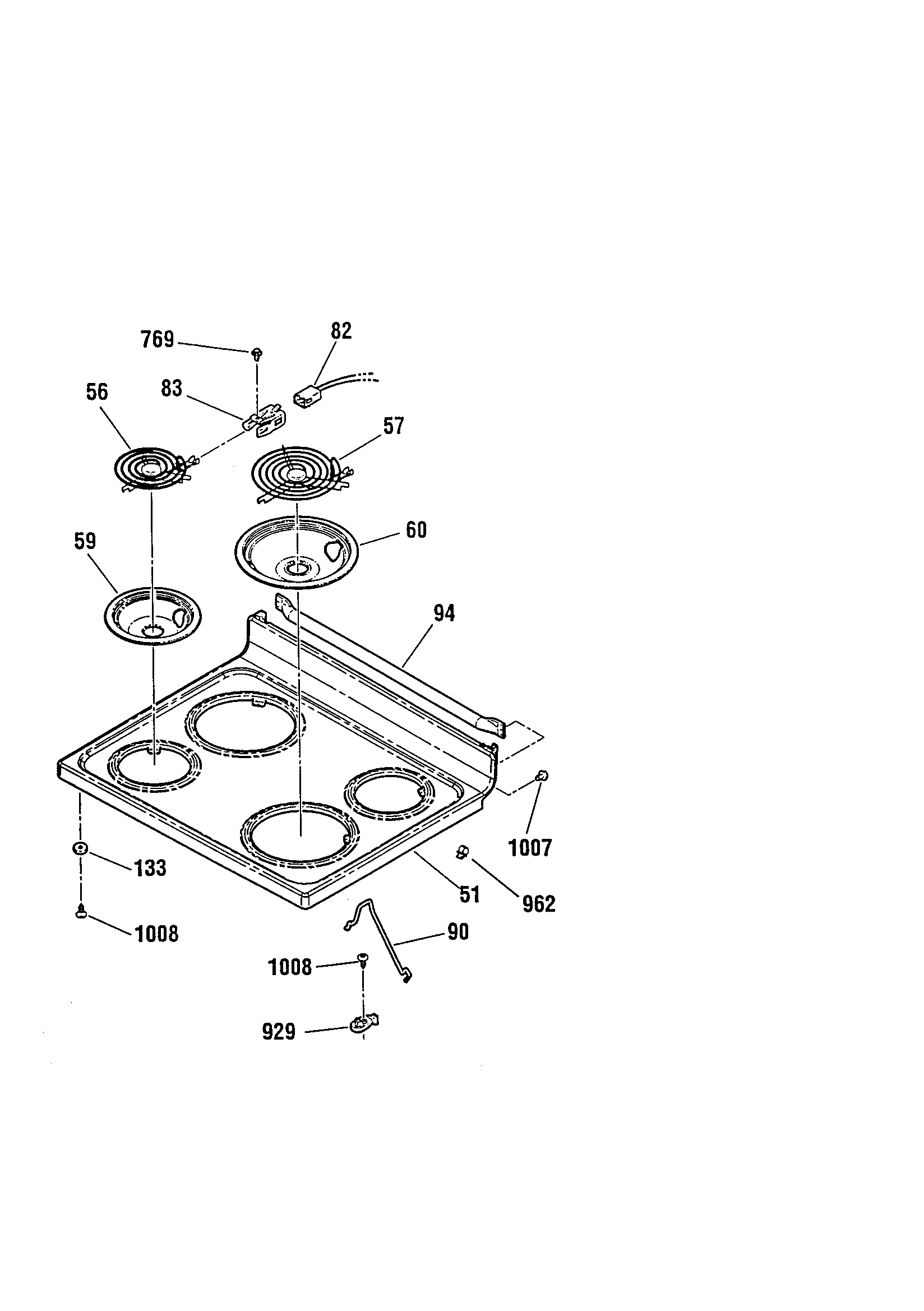 Kenmore 91194497990 maintop diagram