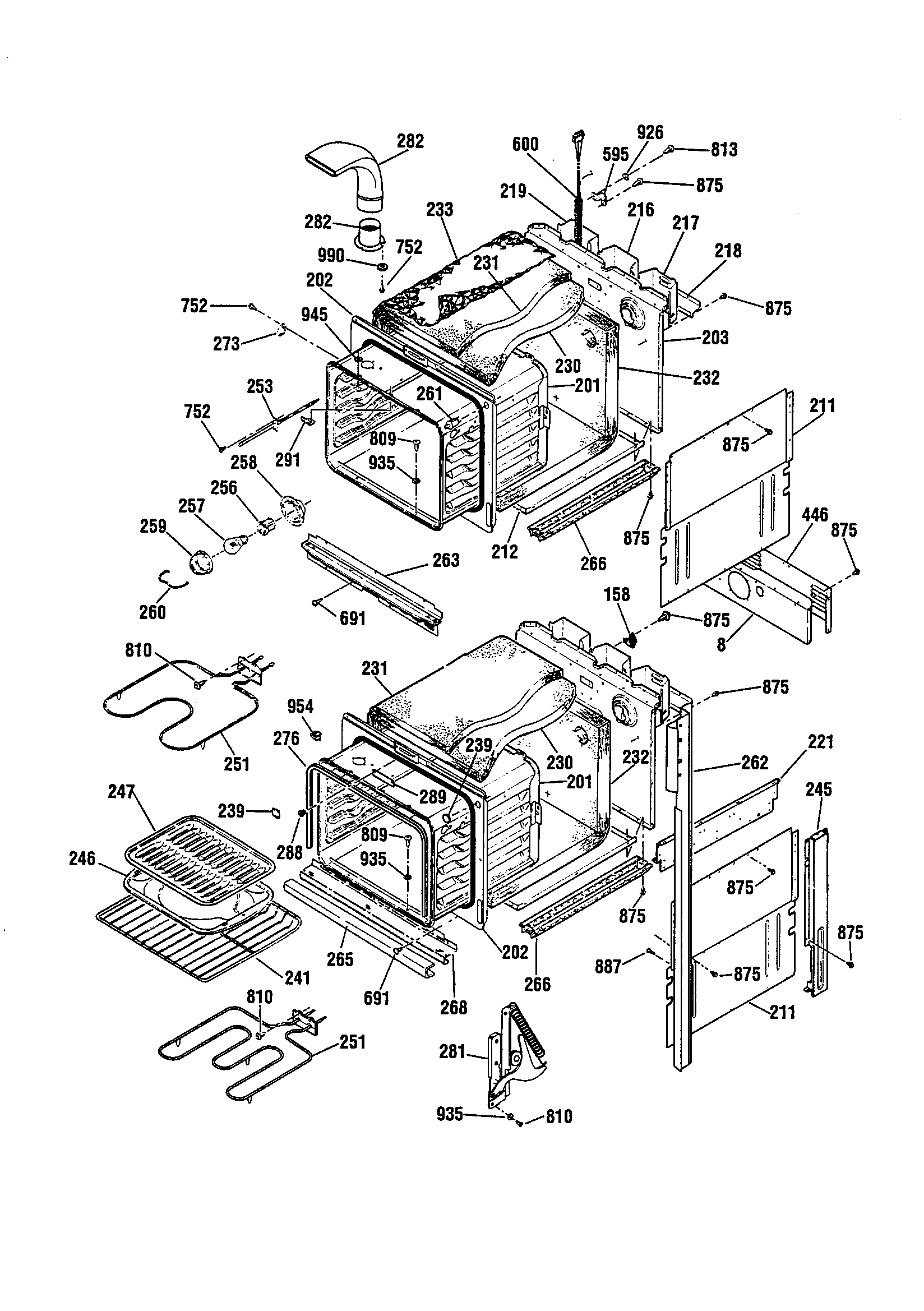 Kenmore 91148385991 body diagram