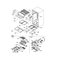 Amana TS122VL-P1306602WL interior cabinet/drain assembly diagram