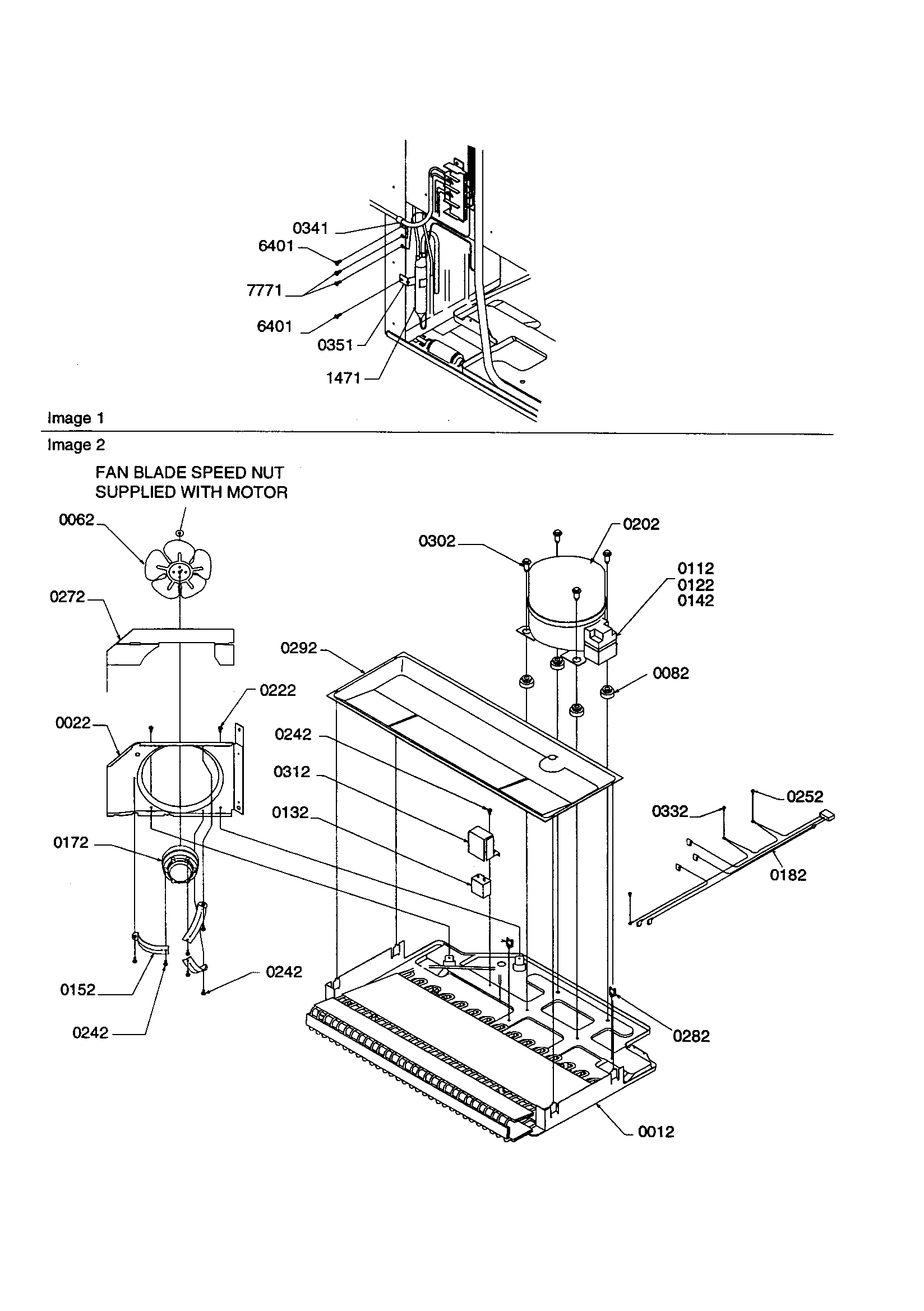 Amana TS22VW-P1306502WW machine compartment diagram