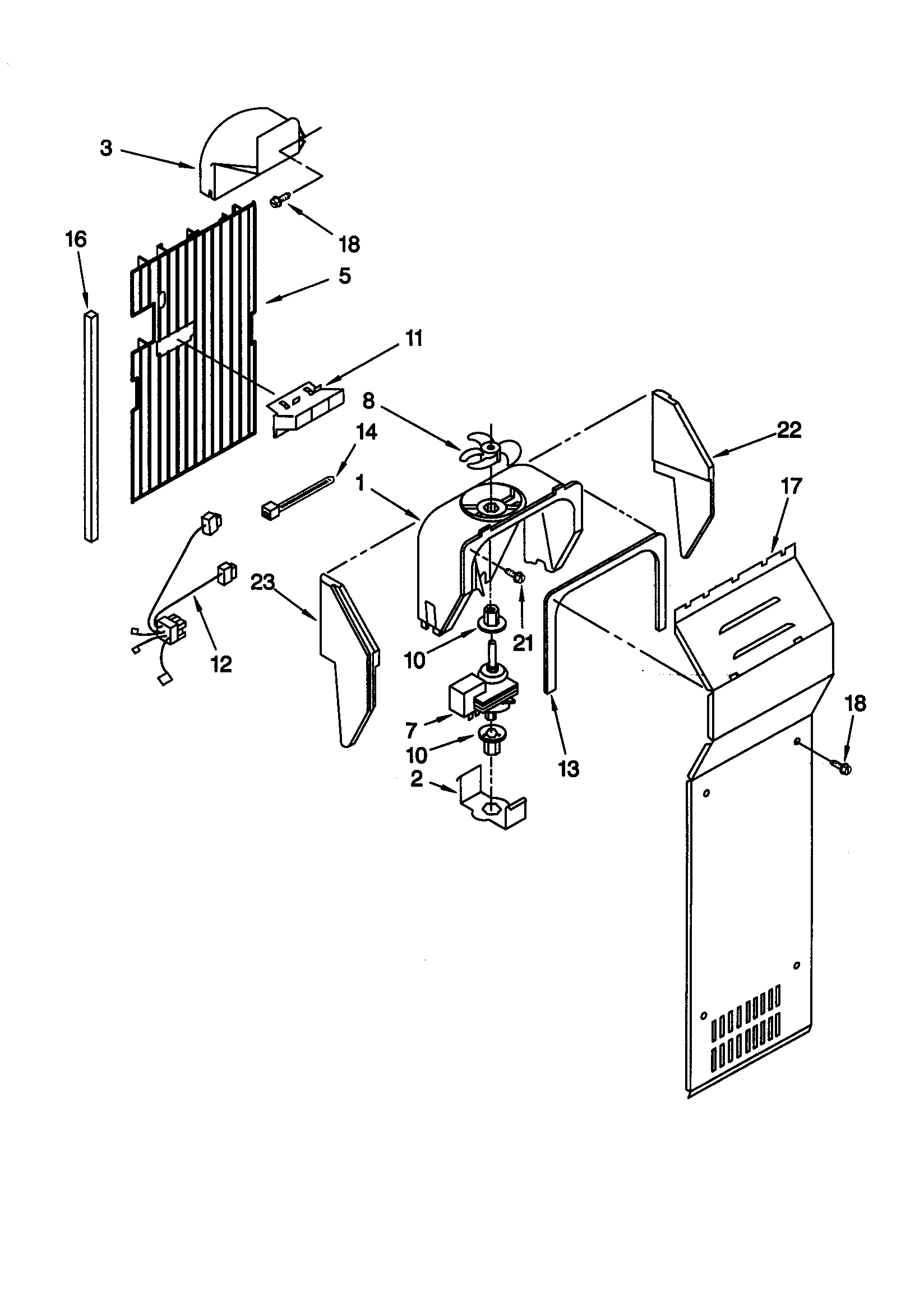 KitchenAid KSRE25FHBT00 air flow diagram