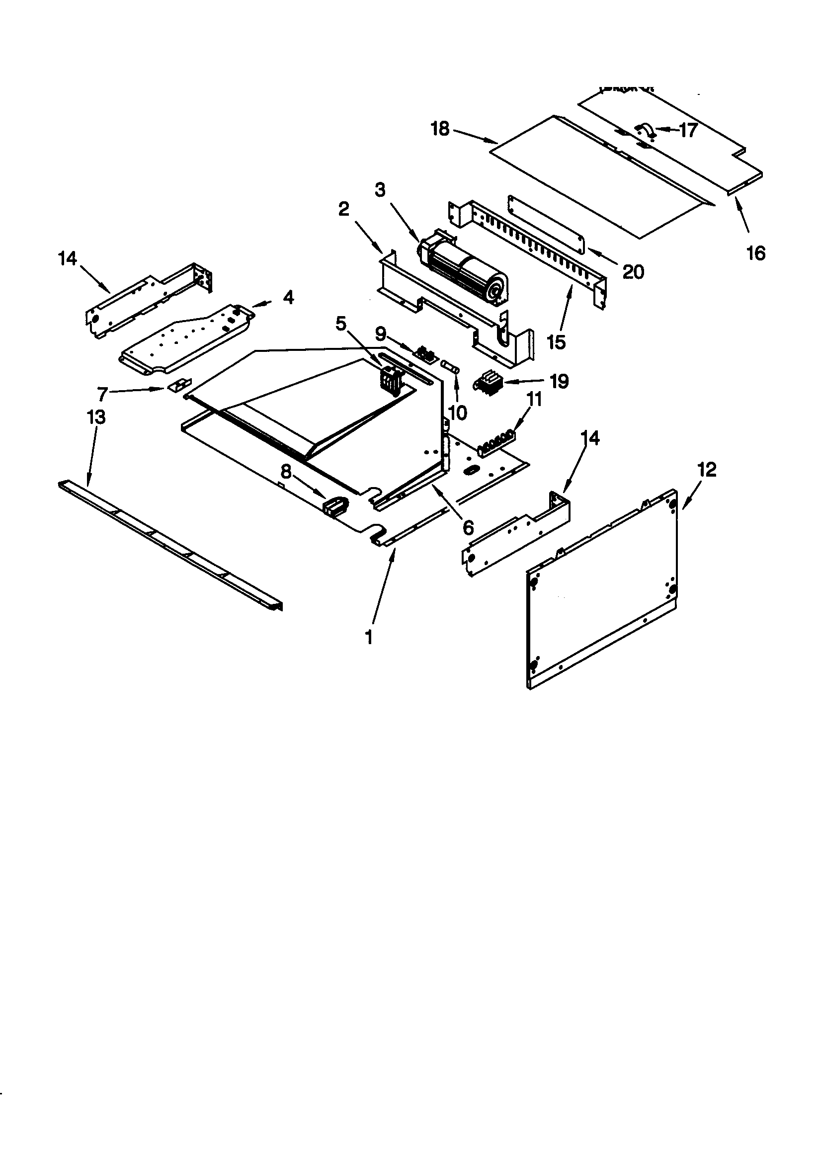 KitchenAid KEMS307GAL0 top venting diagram