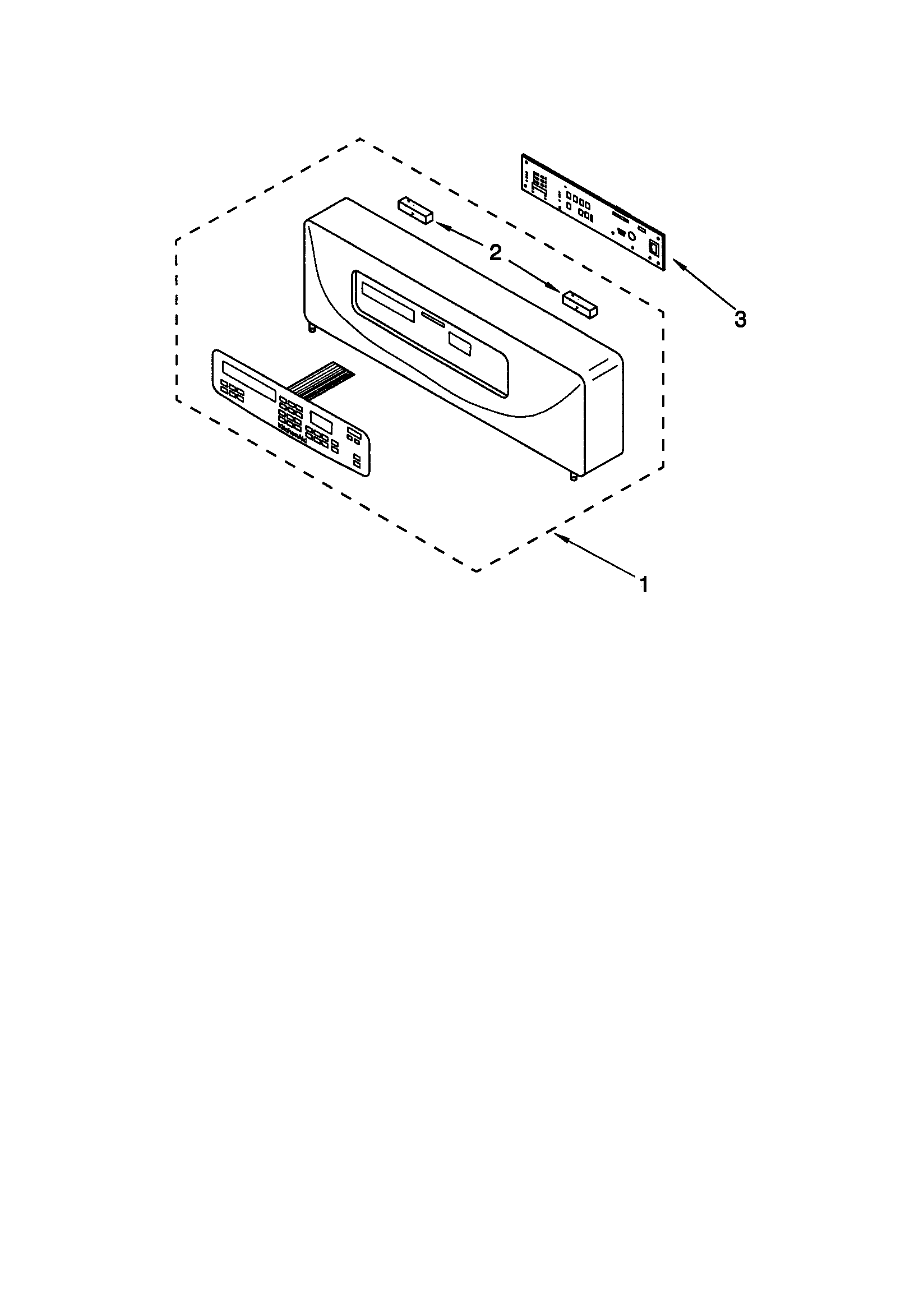KitchenAid KEBS247DWH7 control panel diagram