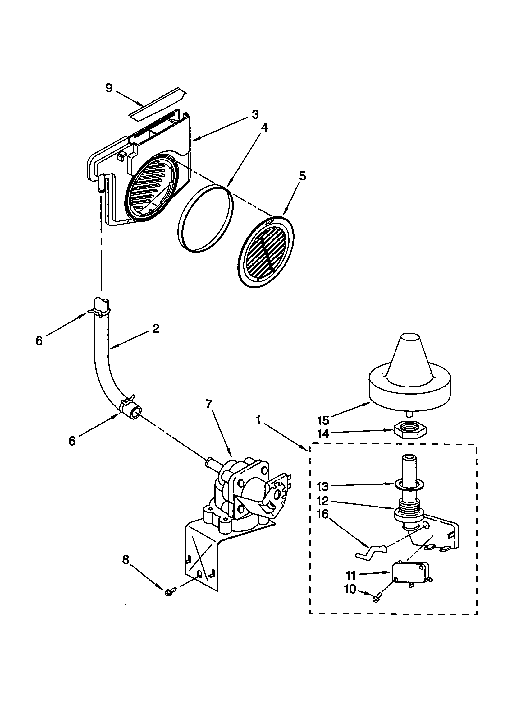 KitchenAid KUDR25SHWH1 fill and overfill diagram