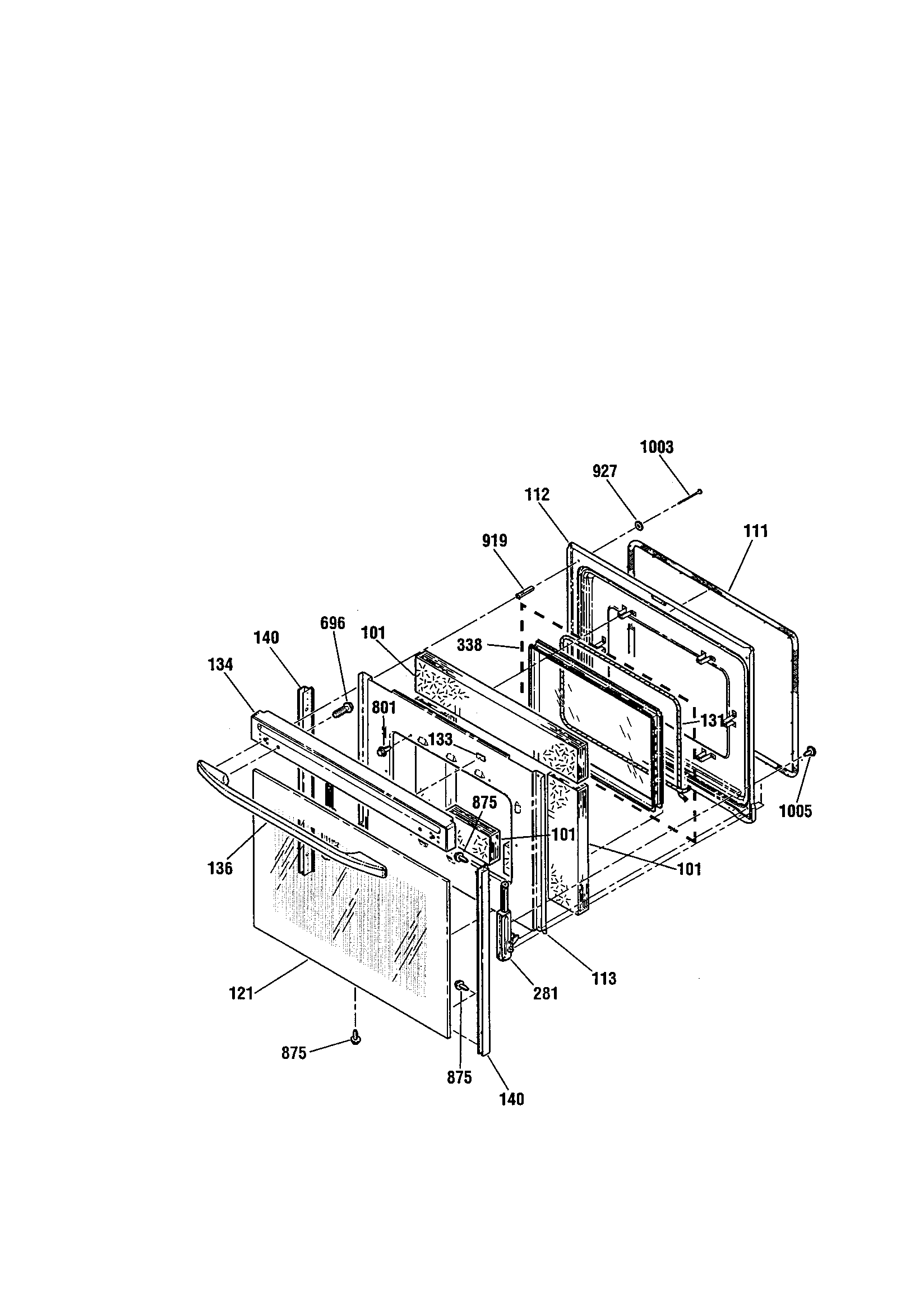 Kenmore 91195987990 door diagram