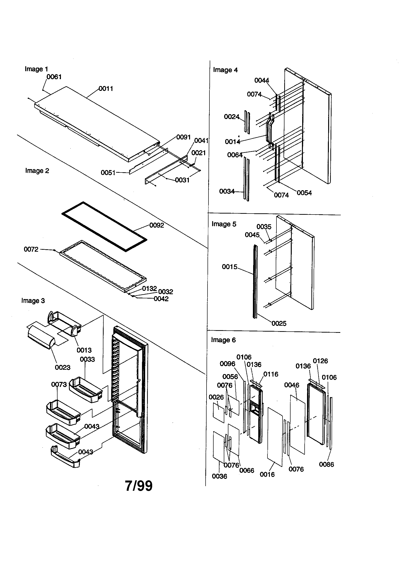 Amana SBD21VL-P1315502WL refrigerator door/door trim/handles diagram