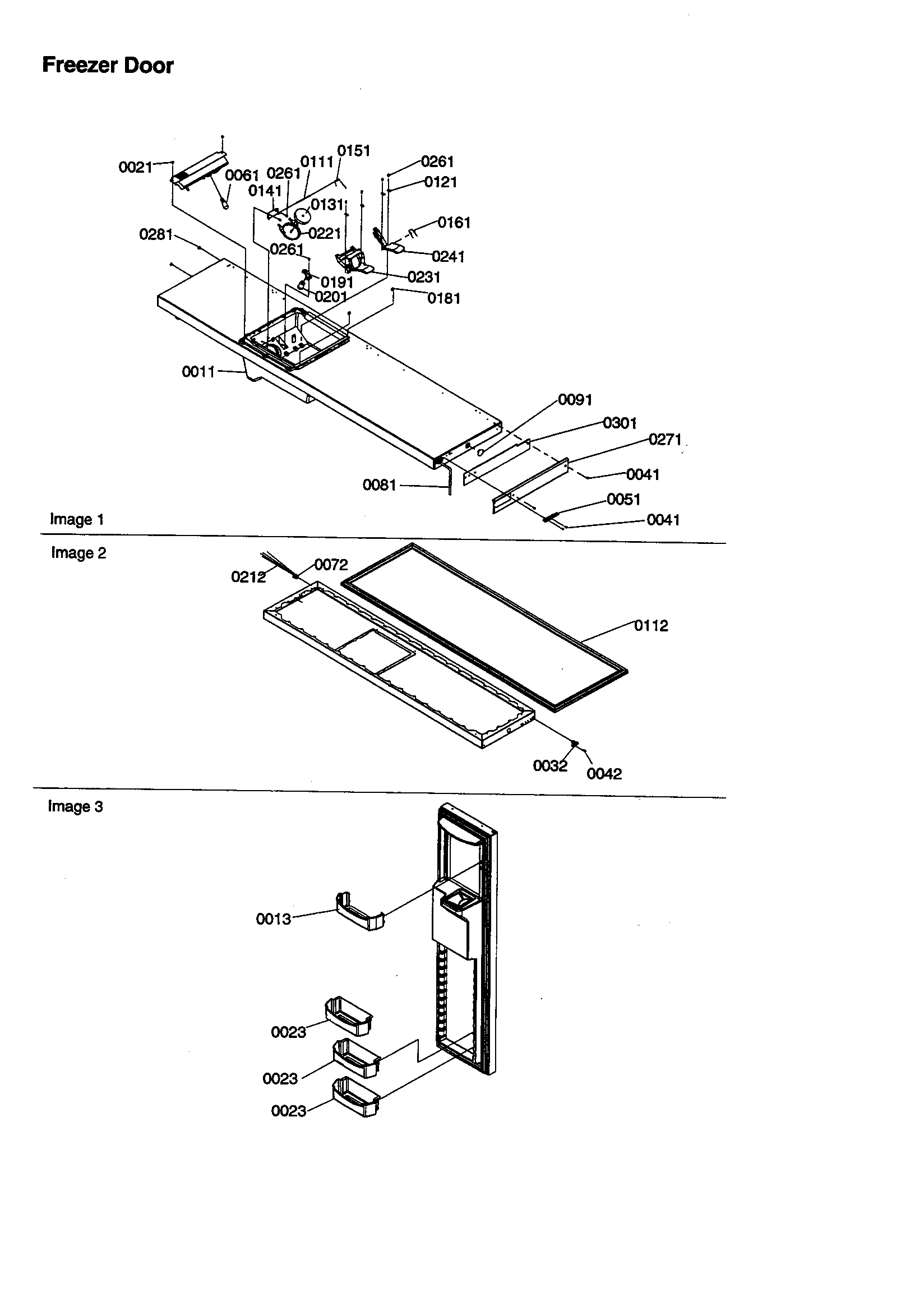 Amana SBD21VL-P1315502WL freezer door diagram