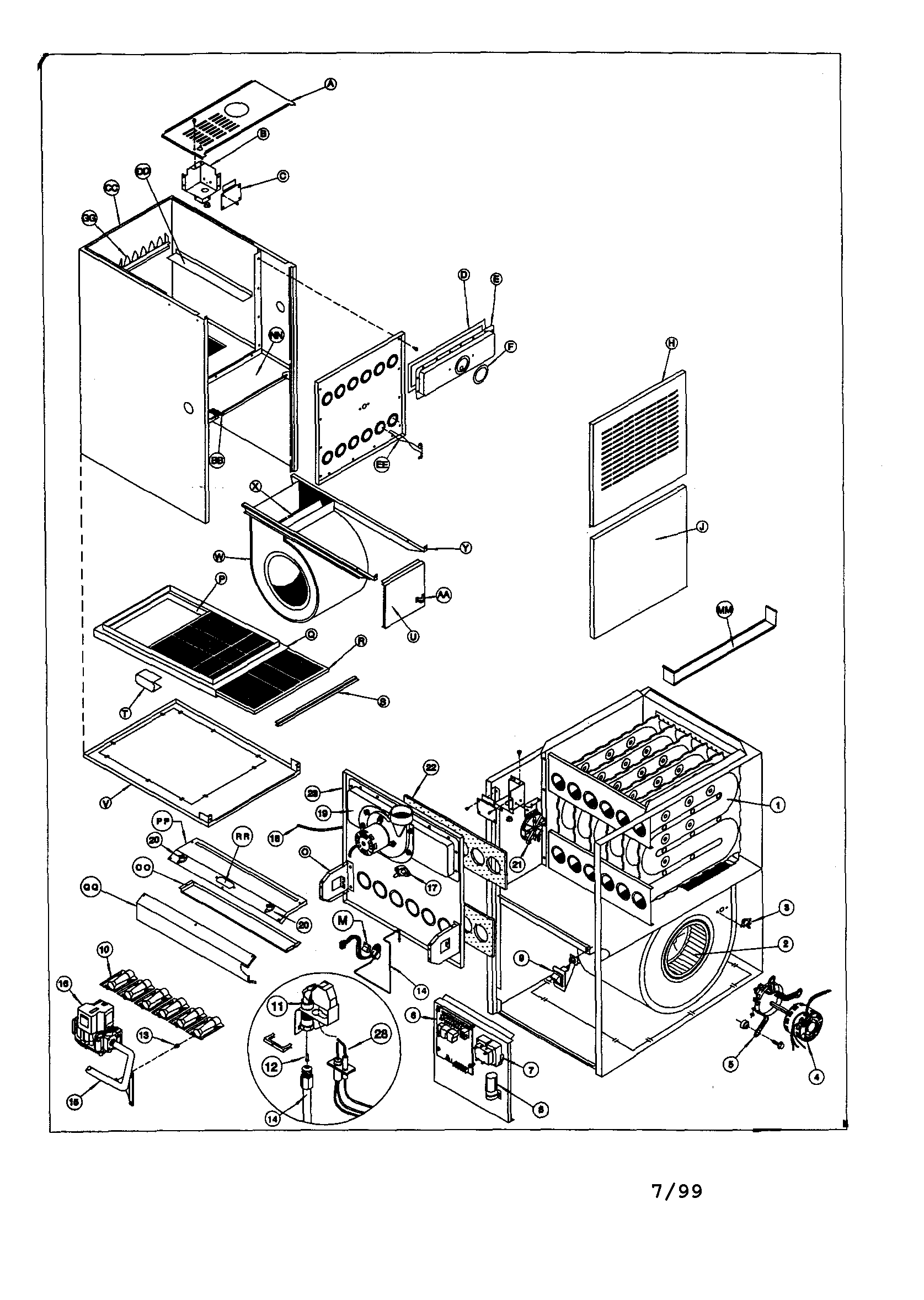 ICP NTC6100KJA1 replacement parts diagram