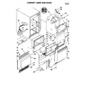 KitchenAid KUIS185FAL1 cabinet liner and door diagram