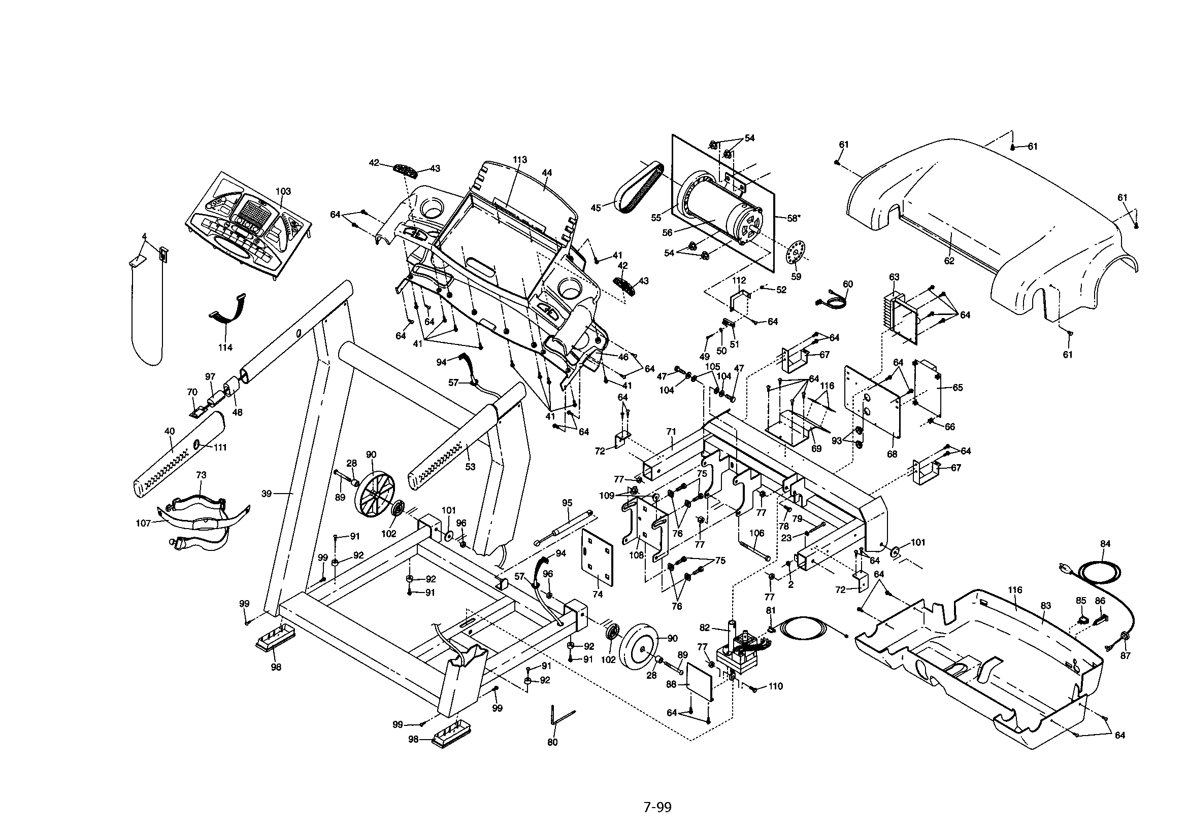 Reebok RBTL15981 console diagram