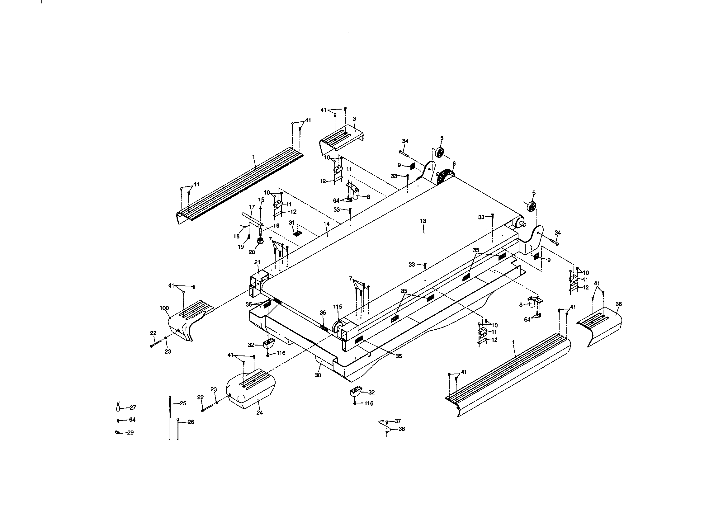 Reebok RBTL15981 walking board diagram