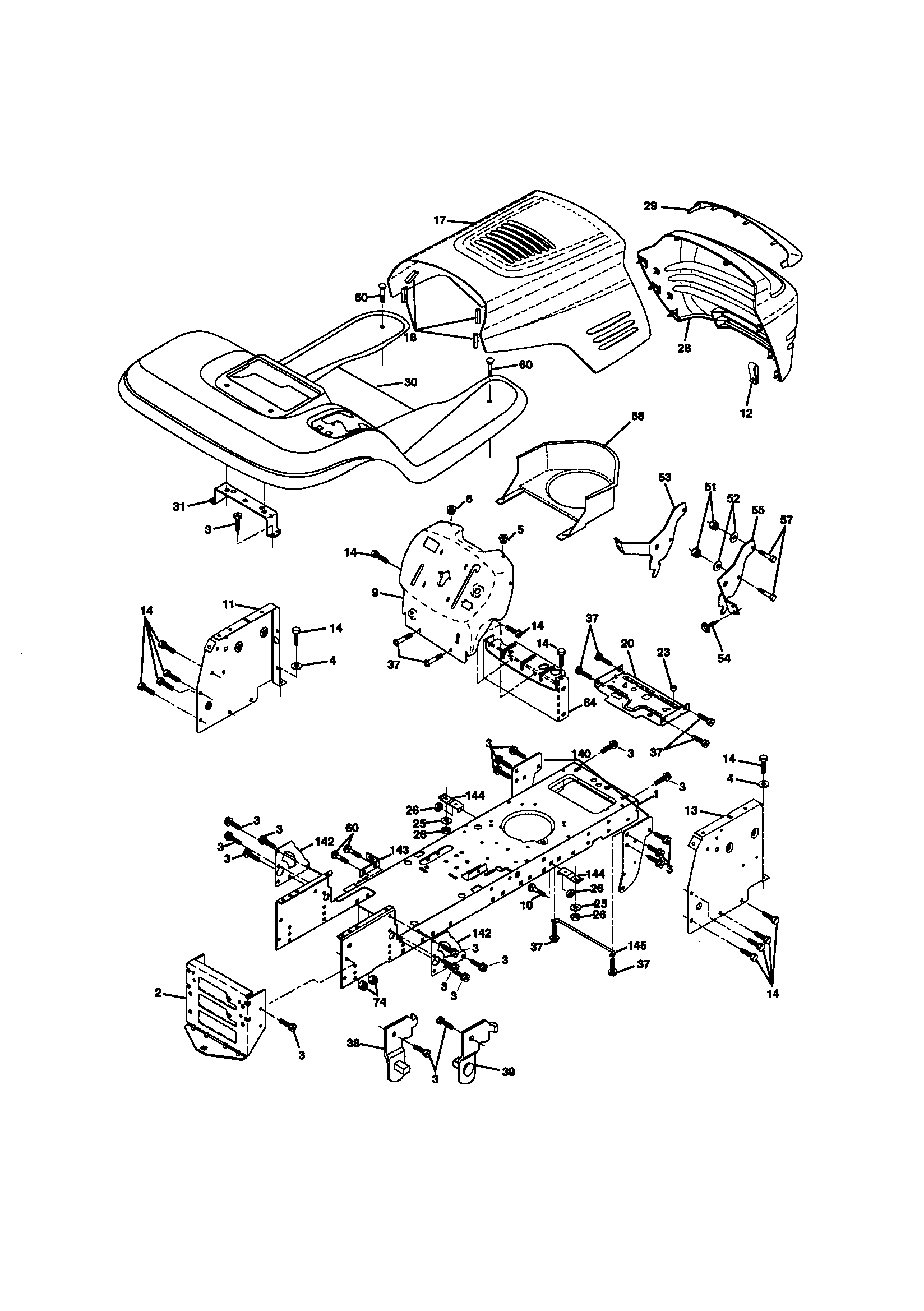 Craftsman 917270861 chassis and enclosures diagram