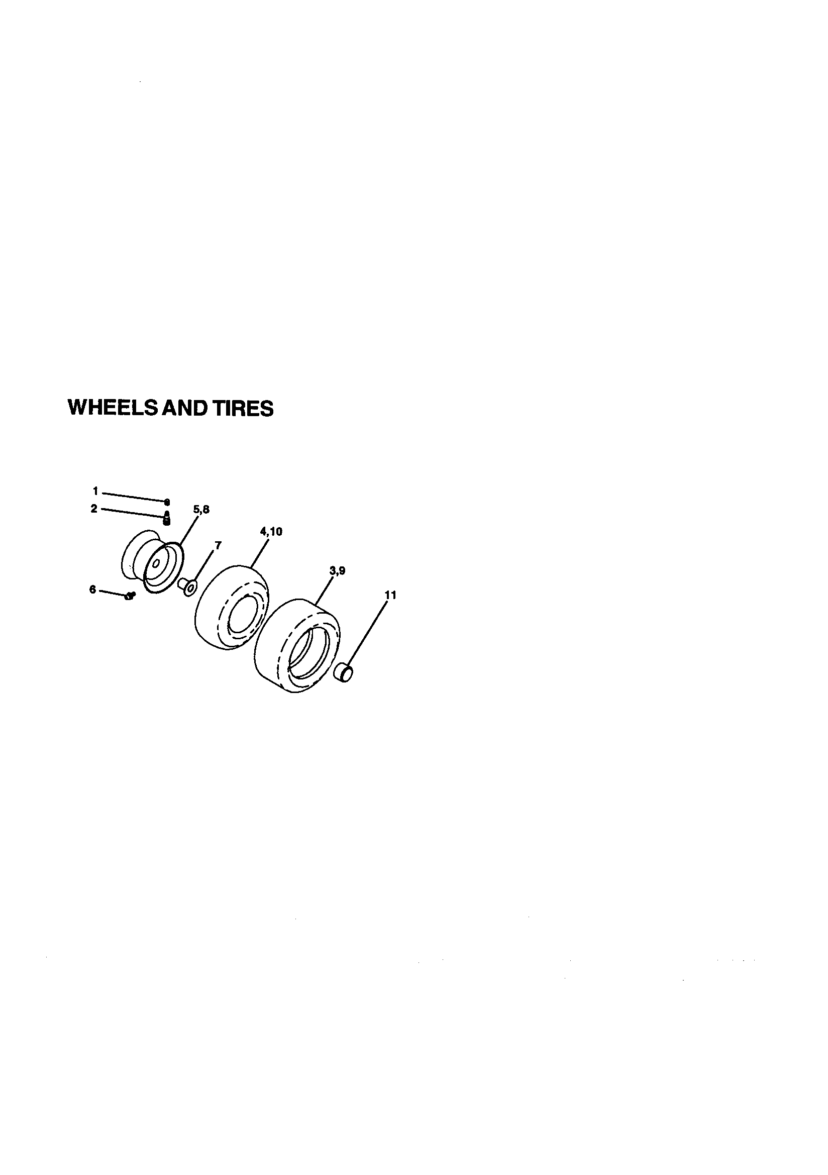 Craftsman 917270861 wheels and tires diagram