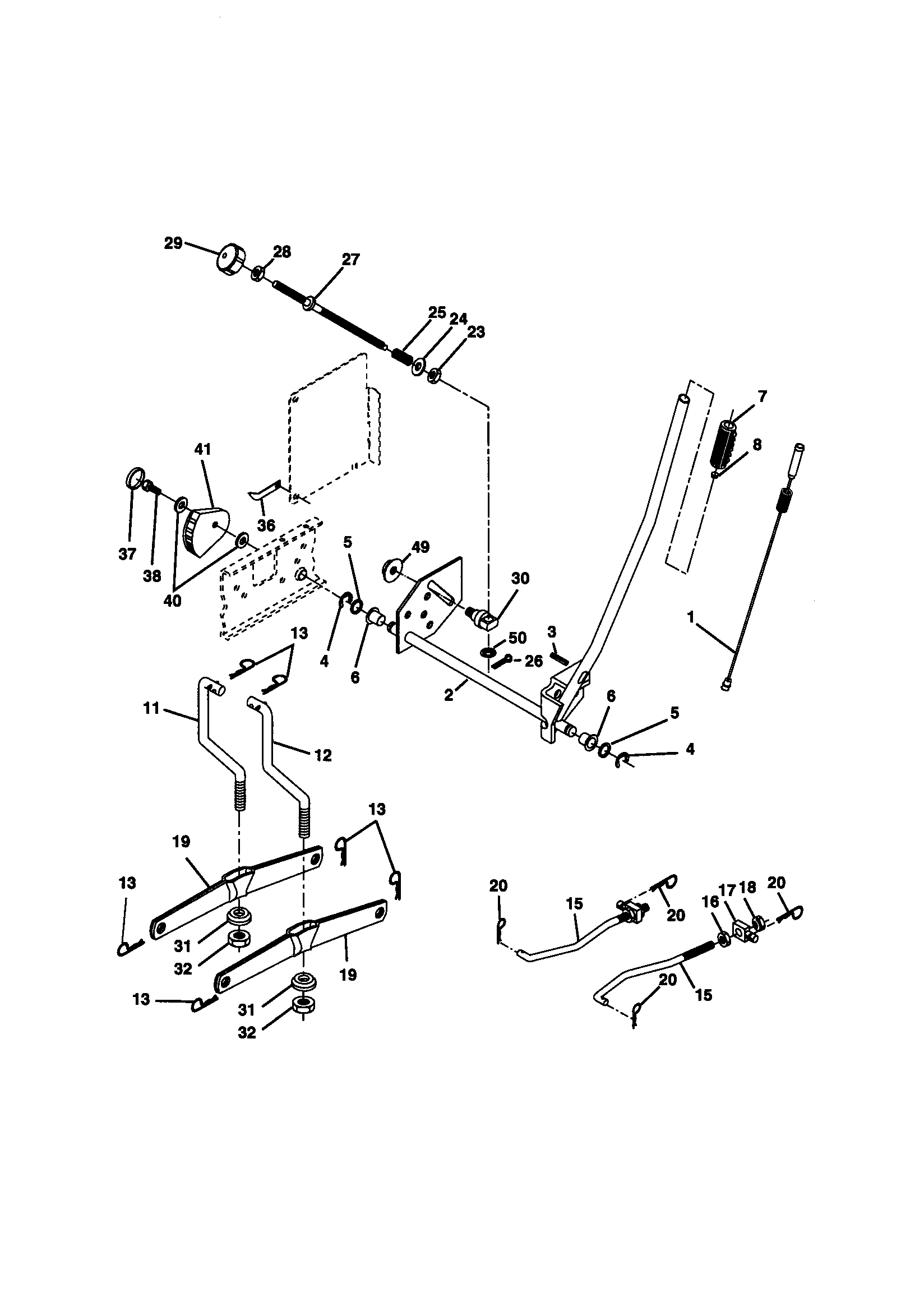 Craftsman 917270861 lift assembly diagram