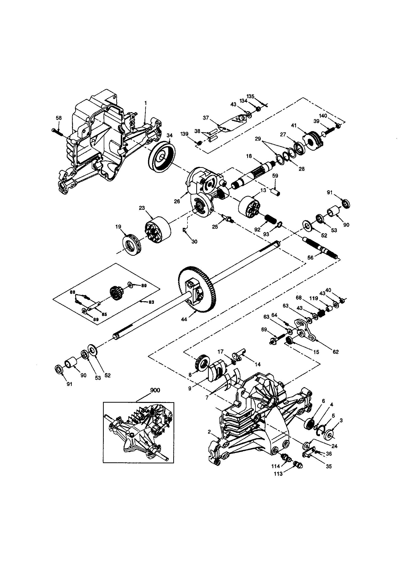 Craftsman 917270861 hydro gear transaxle-319-0650 diagram
