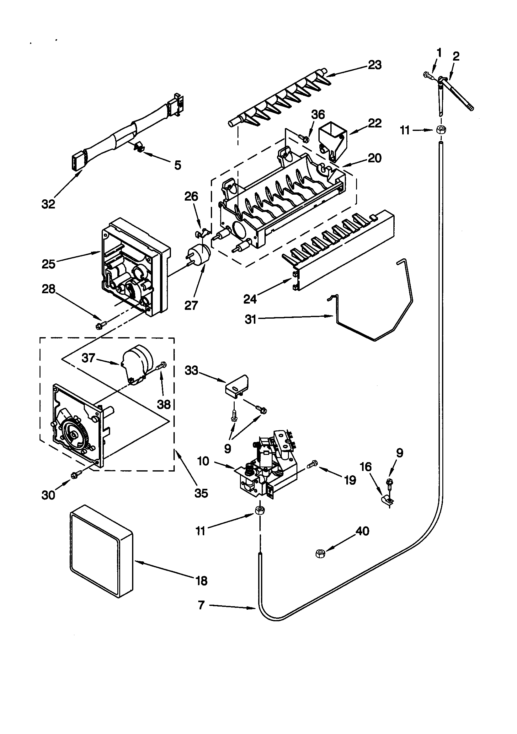 Kenmore 10659537990 icemaker diagram