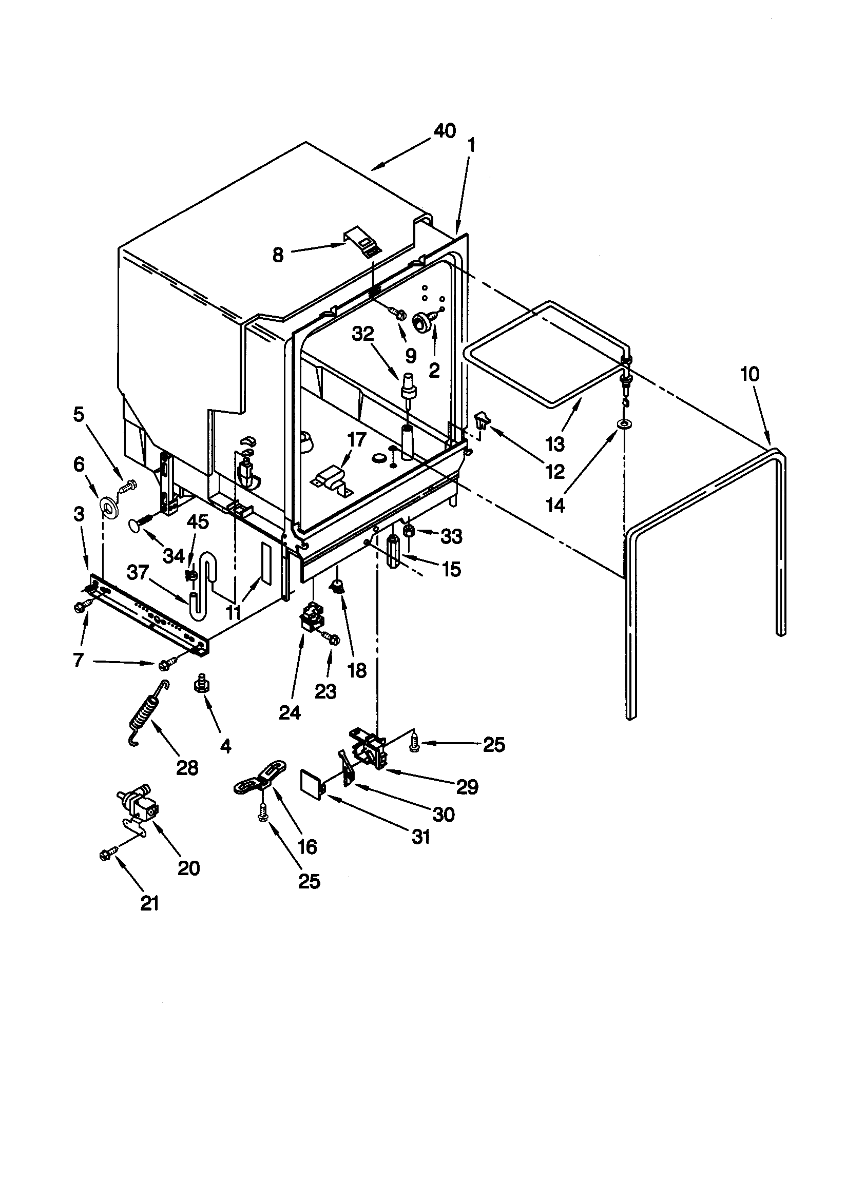 Kenmore 66517799990 tub assembly diagram