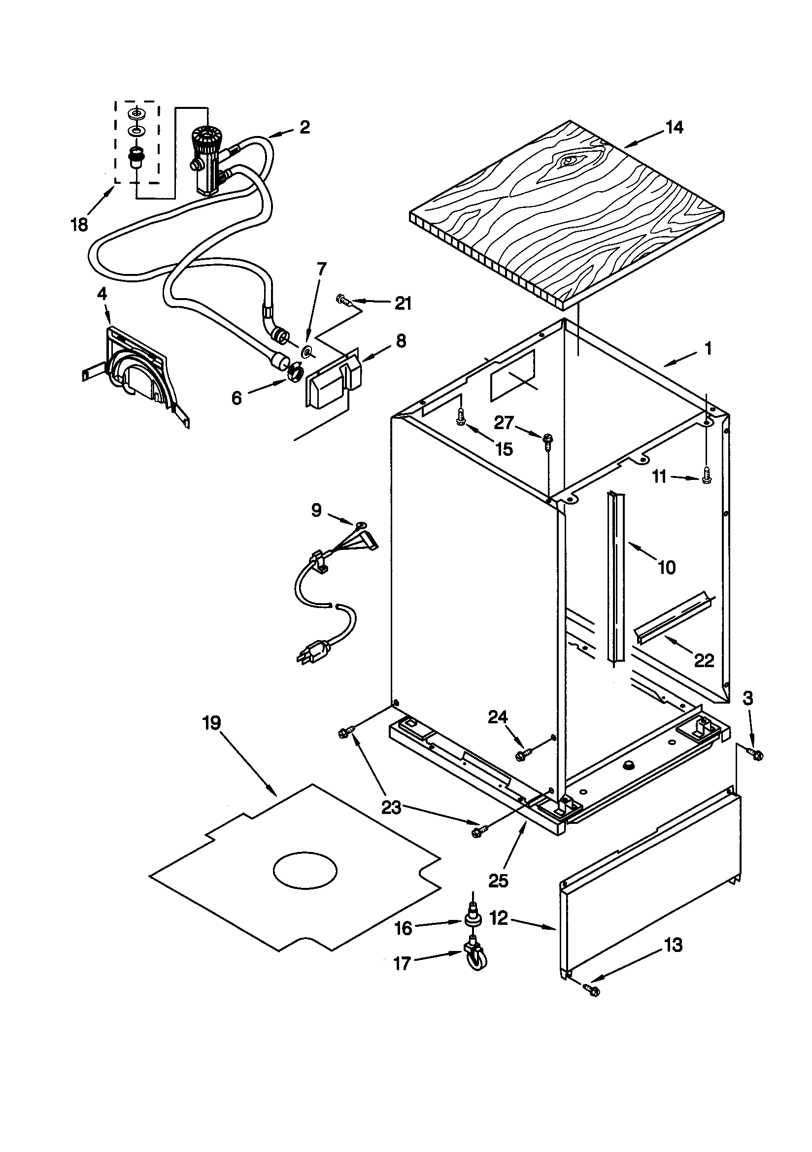 Kenmore 66517799990 cabinet diagram