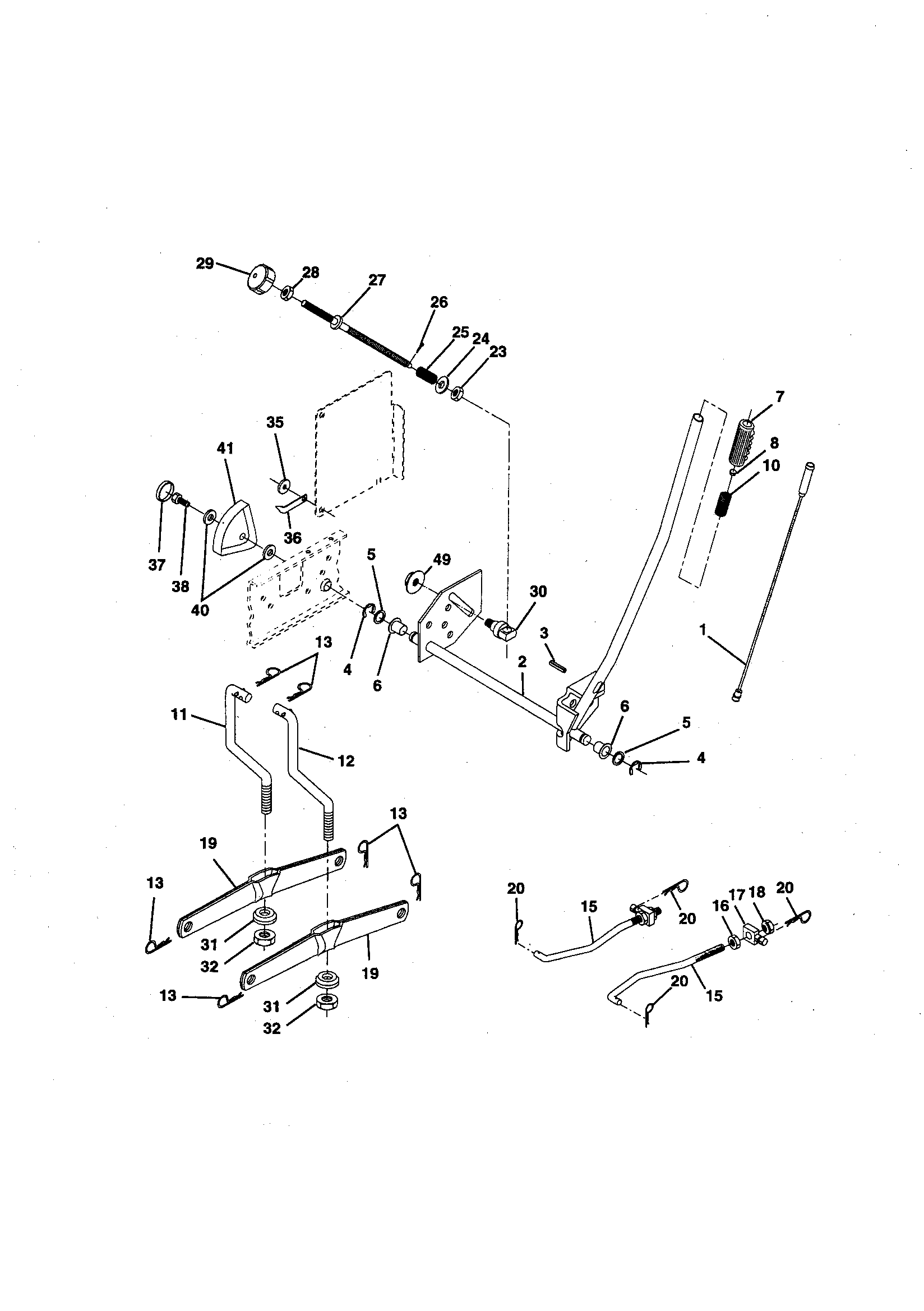 Craftsman 917256701 mower lift diagram