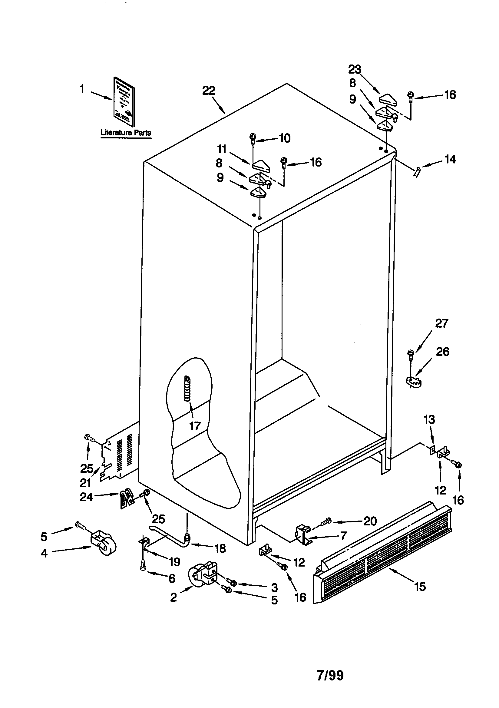 Kenmore 10659237990 cabinet diagram